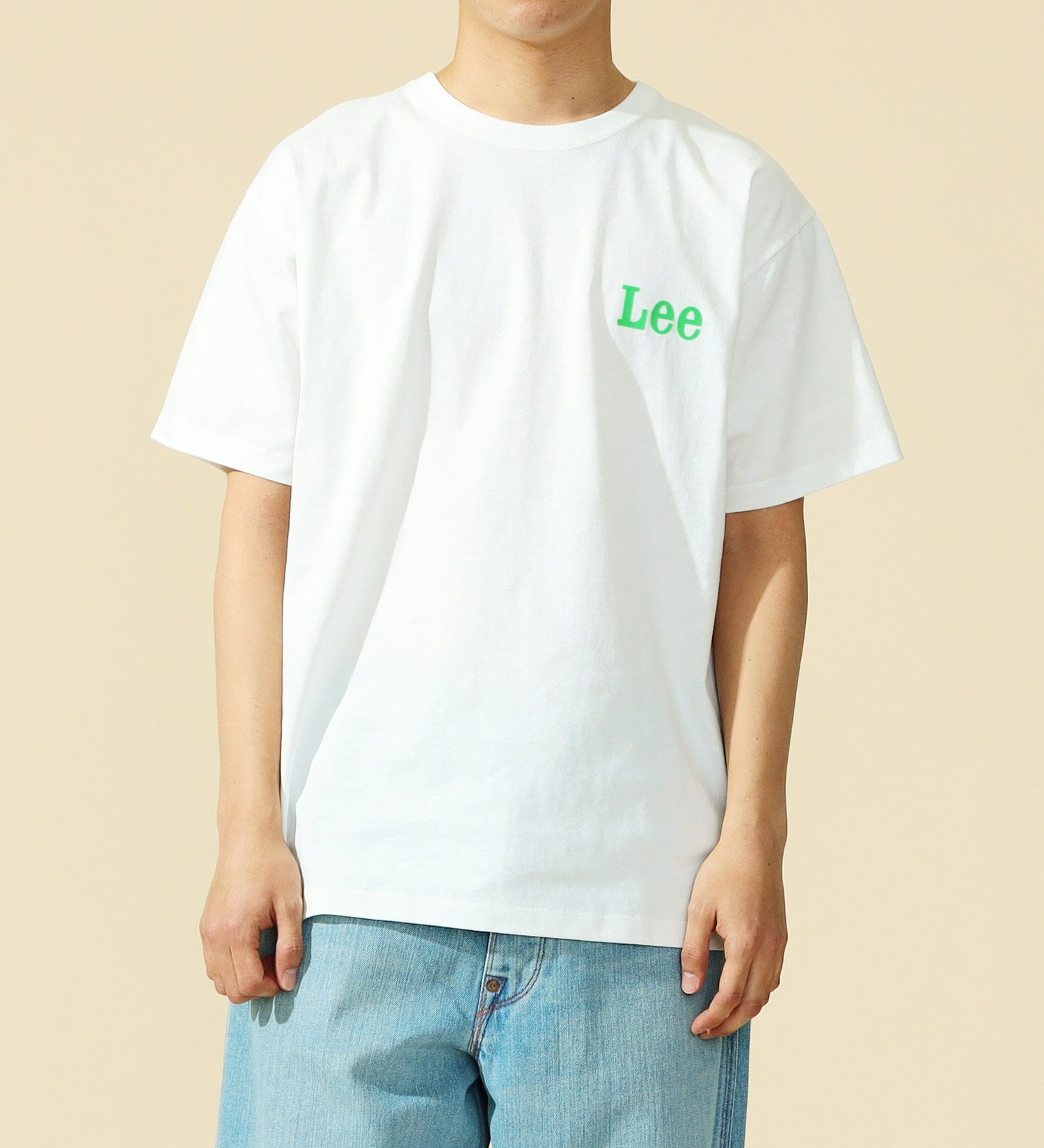 Lee(リー)のブルドッグ フロッキープリント ショートスリーブTee|トップス/Tシャツ/カットソー/メンズ|ホワイト