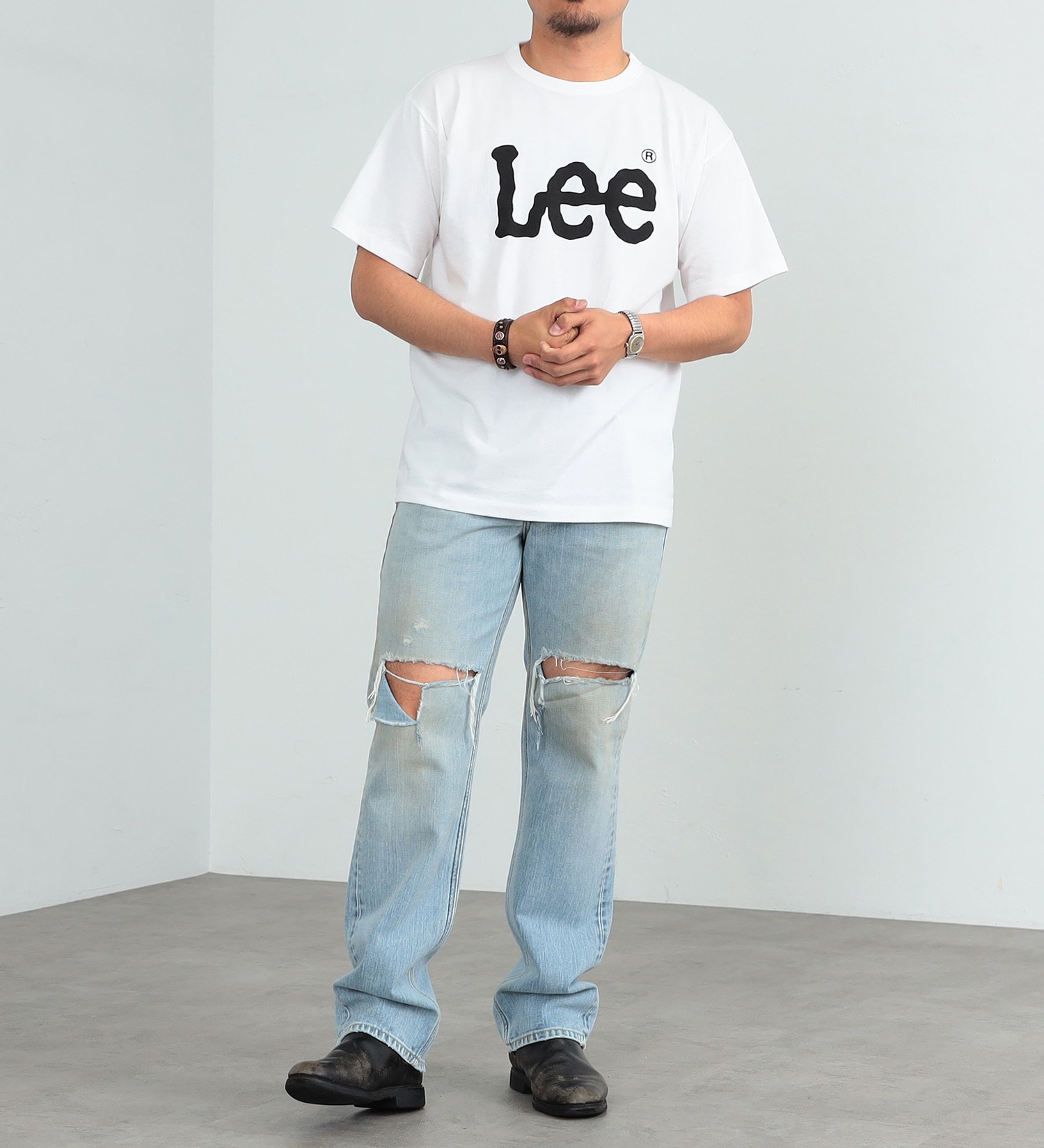 Lee(リー)のLee ロゴ ショートスリーブTee|トップス/Tシャツ/カットソー/メンズ|ホワイト