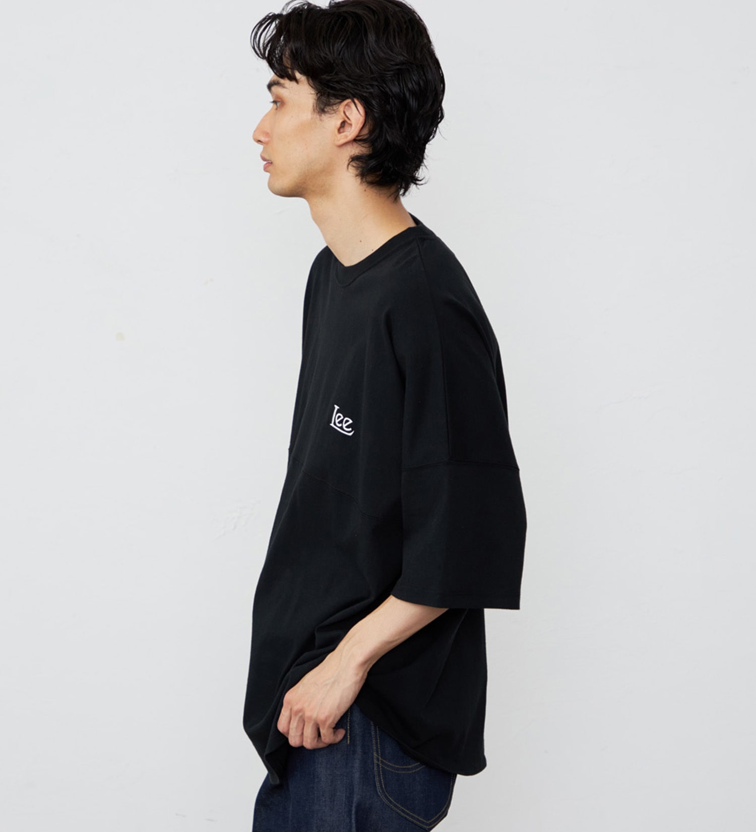 Lee(リー)のラウンドヘムショートスリーブTシャツ|トップス/Tシャツ/カットソー/メンズ|ブラック