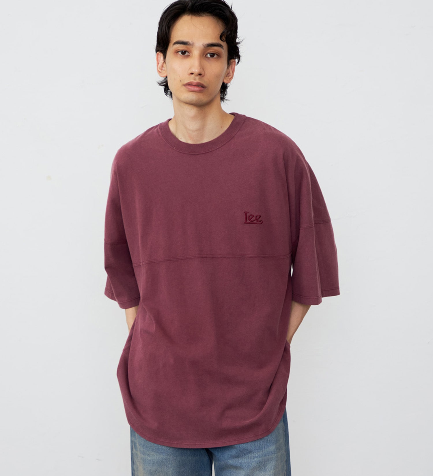 Lee(リー)のラウンドヘムショートスリーブTシャツ|トップス/Tシャツ/カットソー/メンズ|ワイン