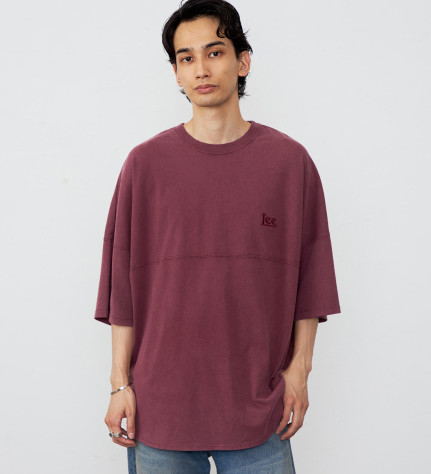 Lee(リー)のラウンドヘムショートスリーブTシャツ|トップス/Tシャツ/カットソー/メンズ|ワイン