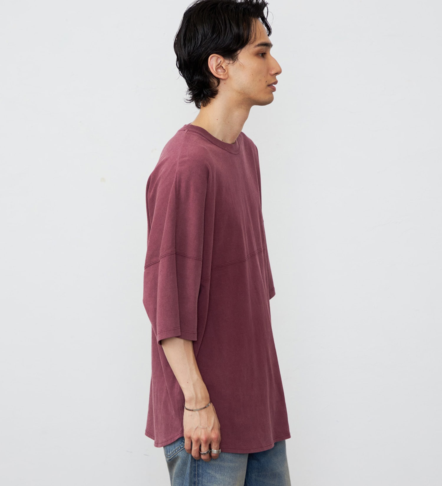 Lee(リー)のラウンドヘムショートスリーブTシャツ|トップス/Tシャツ/カットソー/メンズ|ワイン