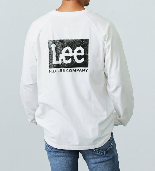 Lee(リー)の【親子リンク】ロングセラー Leeロゴバックプリント長袖Tシャツ|トップス/Tシャツ/カットソー/メンズ|ホワイト