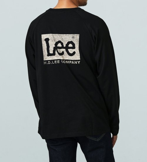 Lee(リー)の【おまとめ割】【親子リンク】ロングセラー Leeロゴバックプリント長袖Tシャツ|トップス/Tシャツ/カットソー/メンズ|ブラック