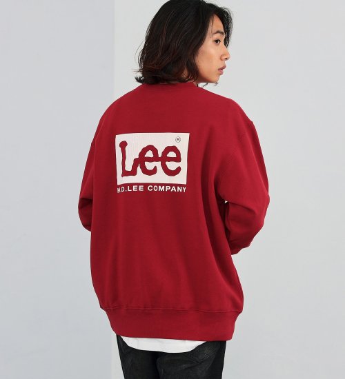 Lee(リー)の【親子リンク】Leeロゴバックプリントスウェット|トップス/スウェット/メンズ|レッド