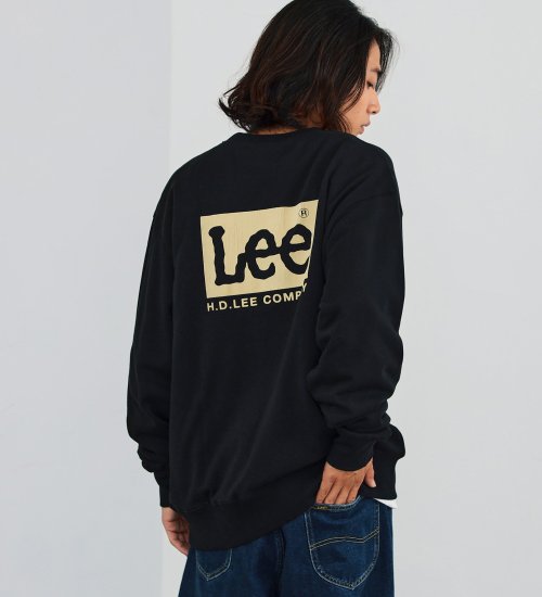 Lee(リー)の【おまとめ割】【親子リンク】Leeロゴバックプリントスウェット|トップス/スウェット/メンズ|ブラック