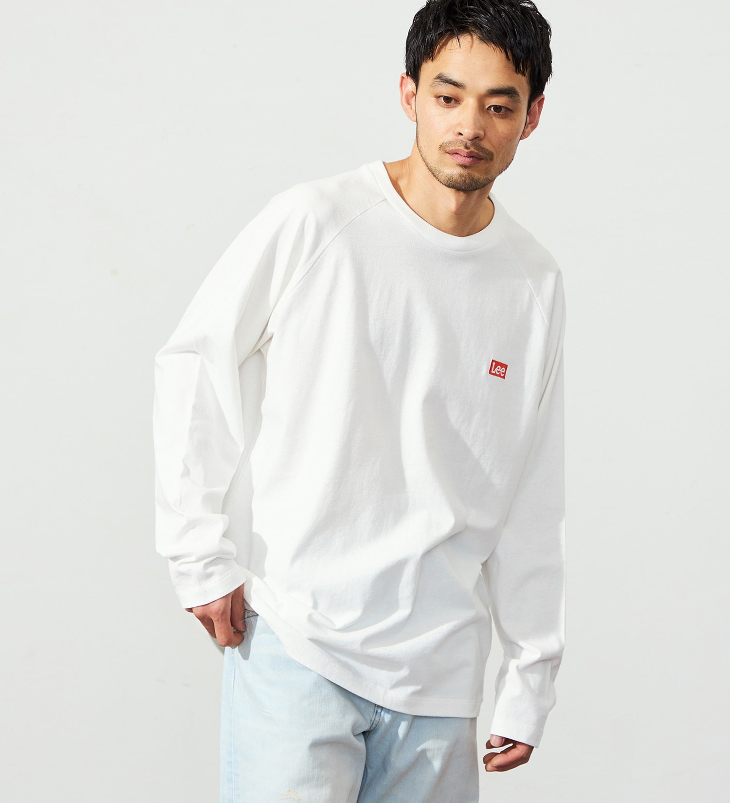 Lee(リー)の【親子コーデ】バックプリント 長袖Tシャツ/オーバーラッププリント|トップス/Tシャツ/カットソー/メンズ|ホワイト