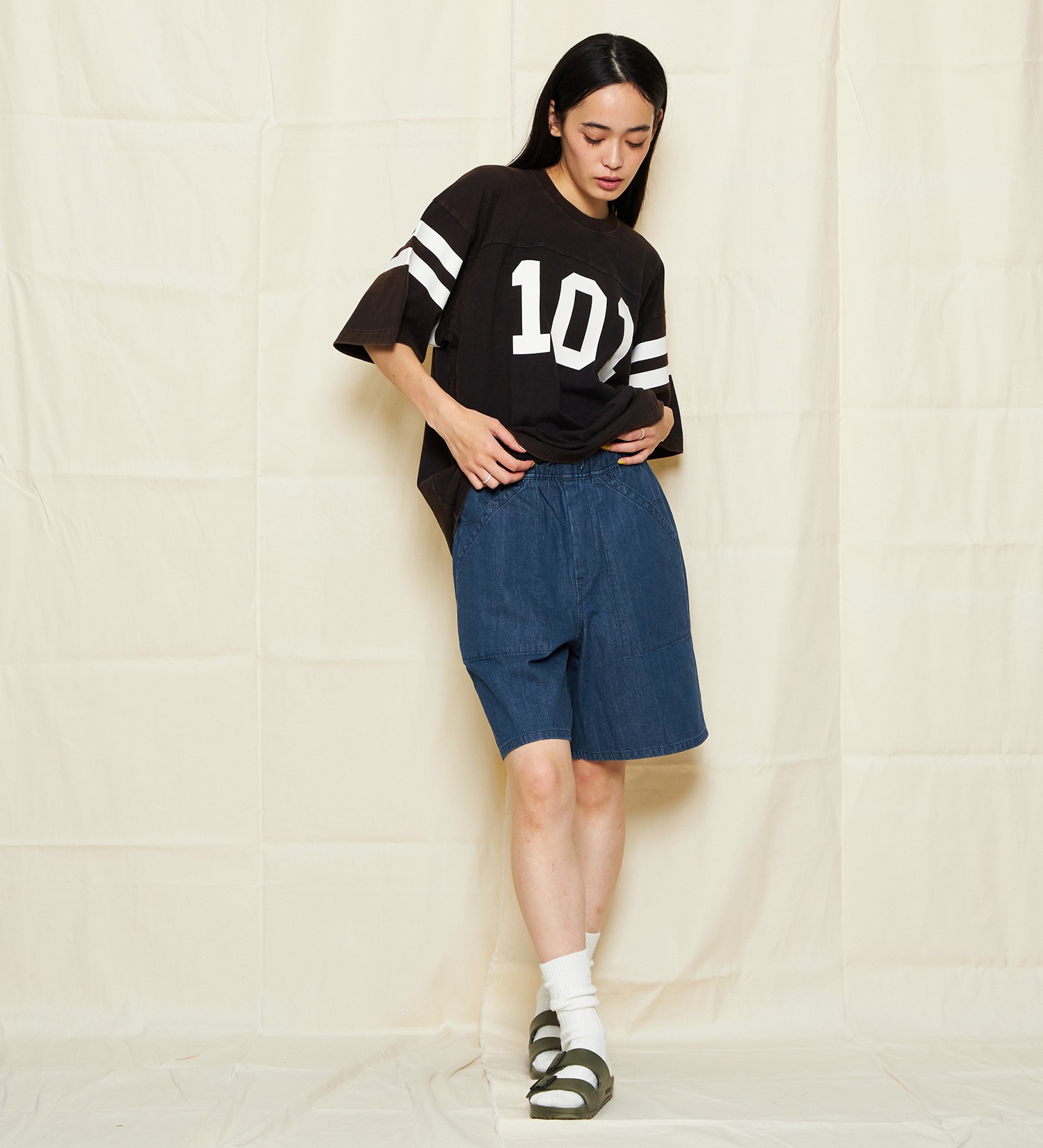 Lee(リー)の【101 100周年】101 FOOTBALL TEE/フットボール ハーフスリーブTシャツ|トップス/Tシャツ/カットソー/メンズ|ブラック