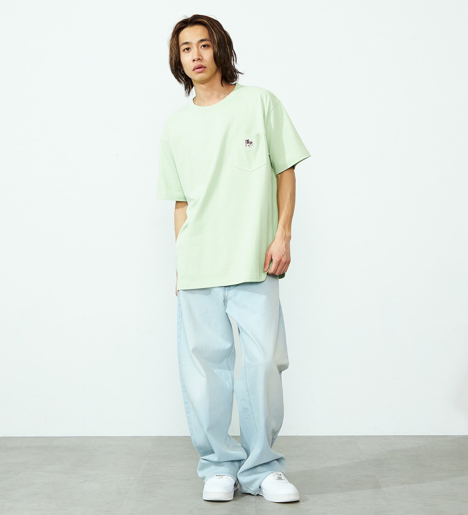 Lee(リー)のブルドッグワッペンTシャツ|トップス/Tシャツ/カットソー/メンズ|グリーン