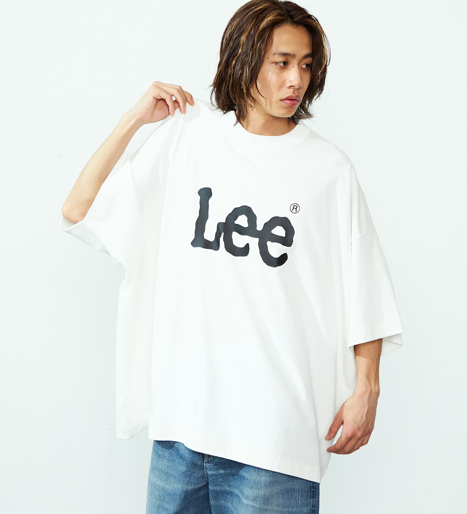 Lee(リー)の【SALE】スーパーサイズドLeeロゴTシャツ 超ビッグフィット|トップス/Tシャツ/カットソー/メンズ|ホワイト