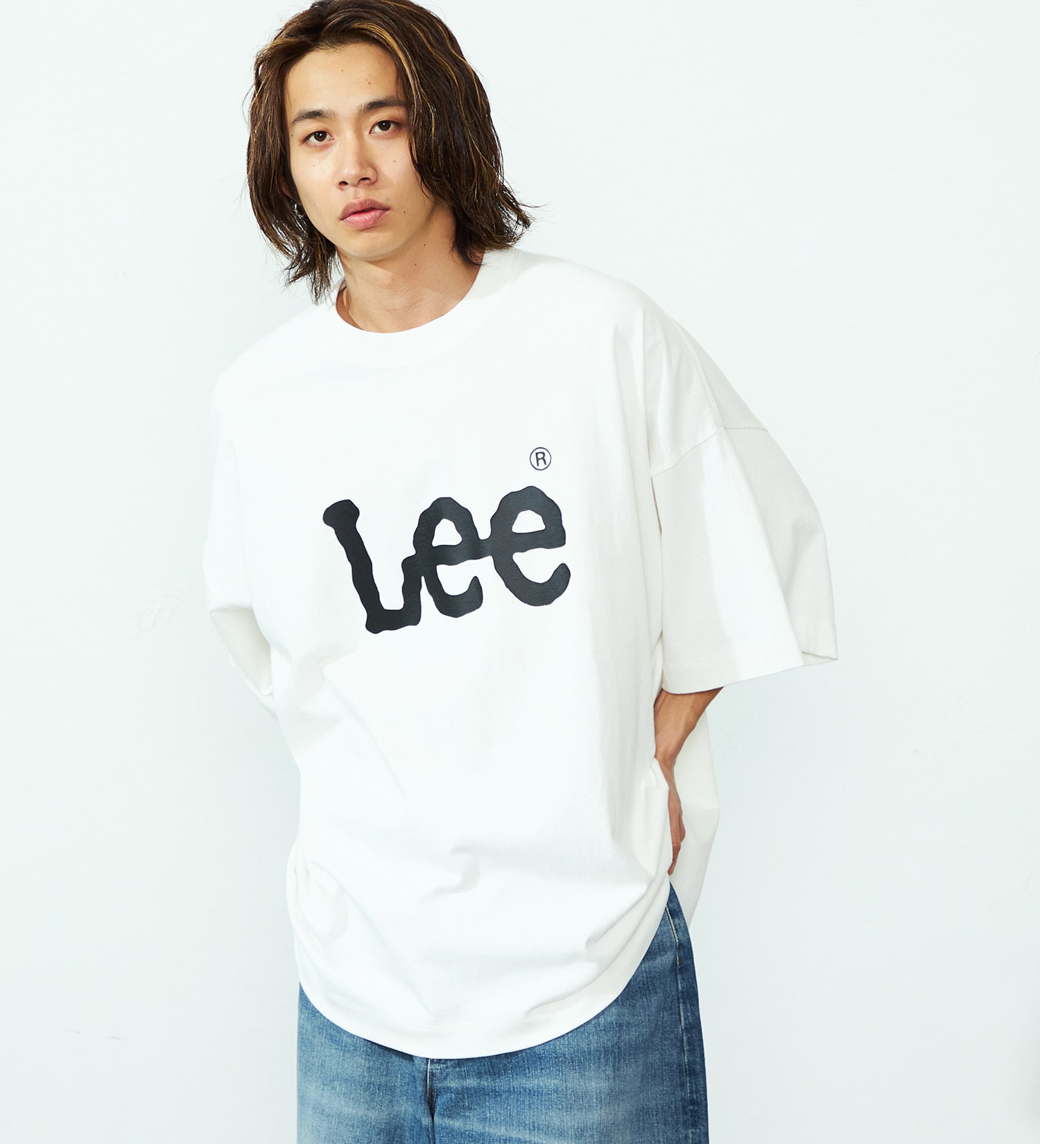 Lee(リー)の【SALE】スーパーサイズドLeeロゴTシャツ 超ビッグフィット|トップス/Tシャツ/カットソー/メンズ|ホワイト