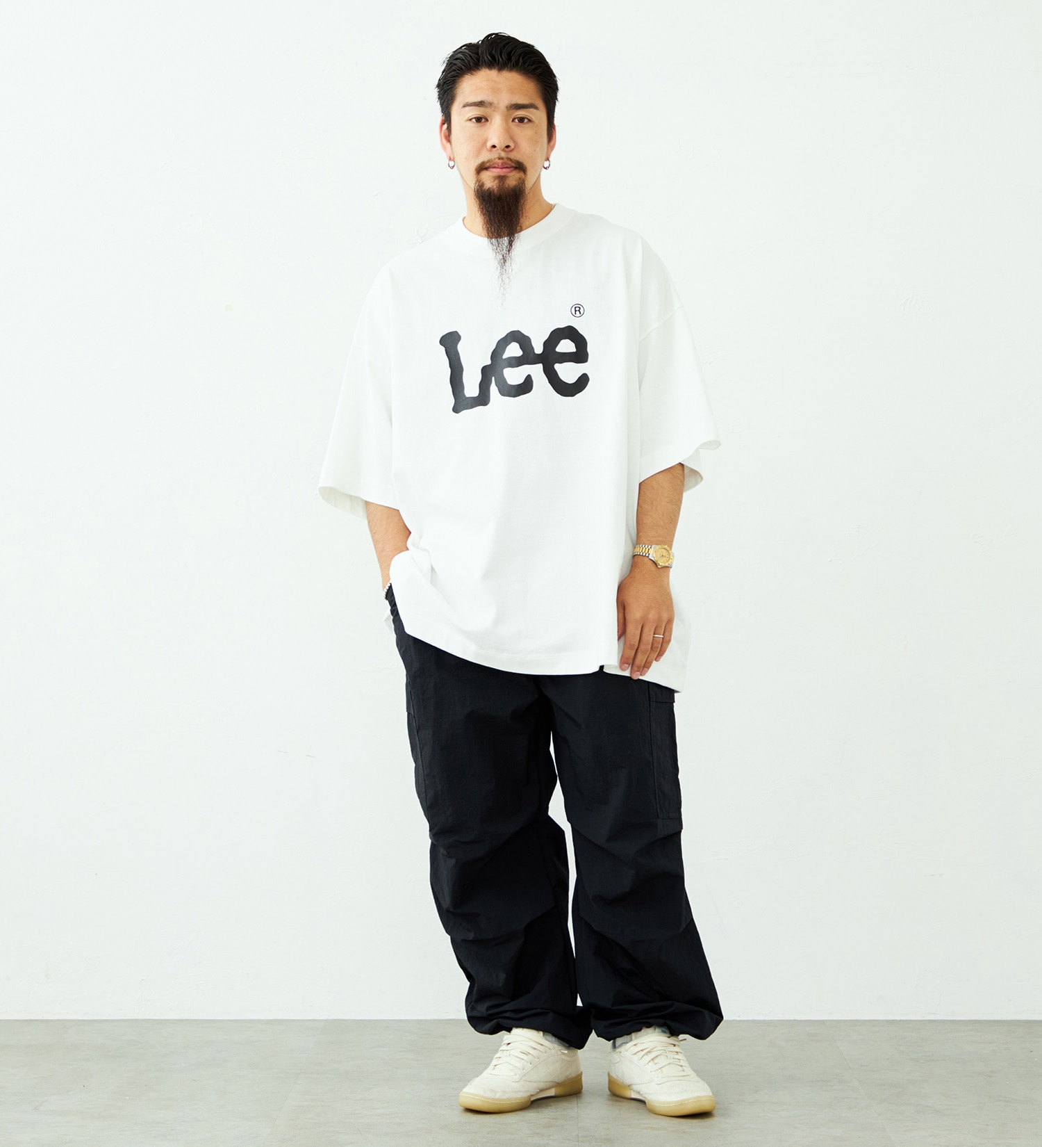 Lee(リー)の【SALE】スーパーサイズドLeeロゴTシャツ 超ビッグフィット|トップス/Tシャツ/カットソー/メンズ|ホワイト