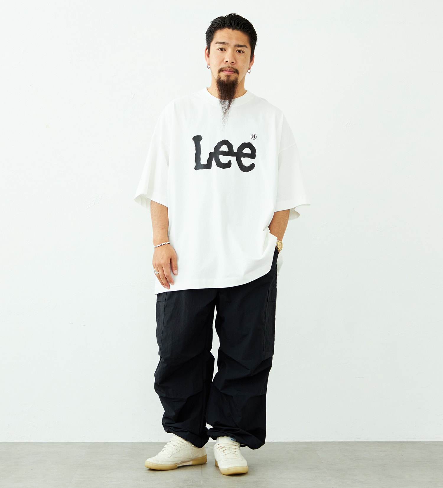 Lee(リー)の【SALE】スーパーサイズドLeeロゴTシャツ 超ビッグフィット|トップス/Tシャツ/カットソー/メンズ|ホワイト