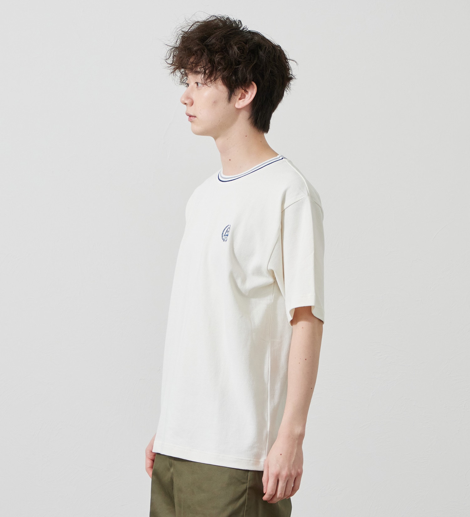 Lee(リー)のラインリブTシャツ カノコ素材|トップス/Tシャツ/カットソー/メンズ|ホワイト