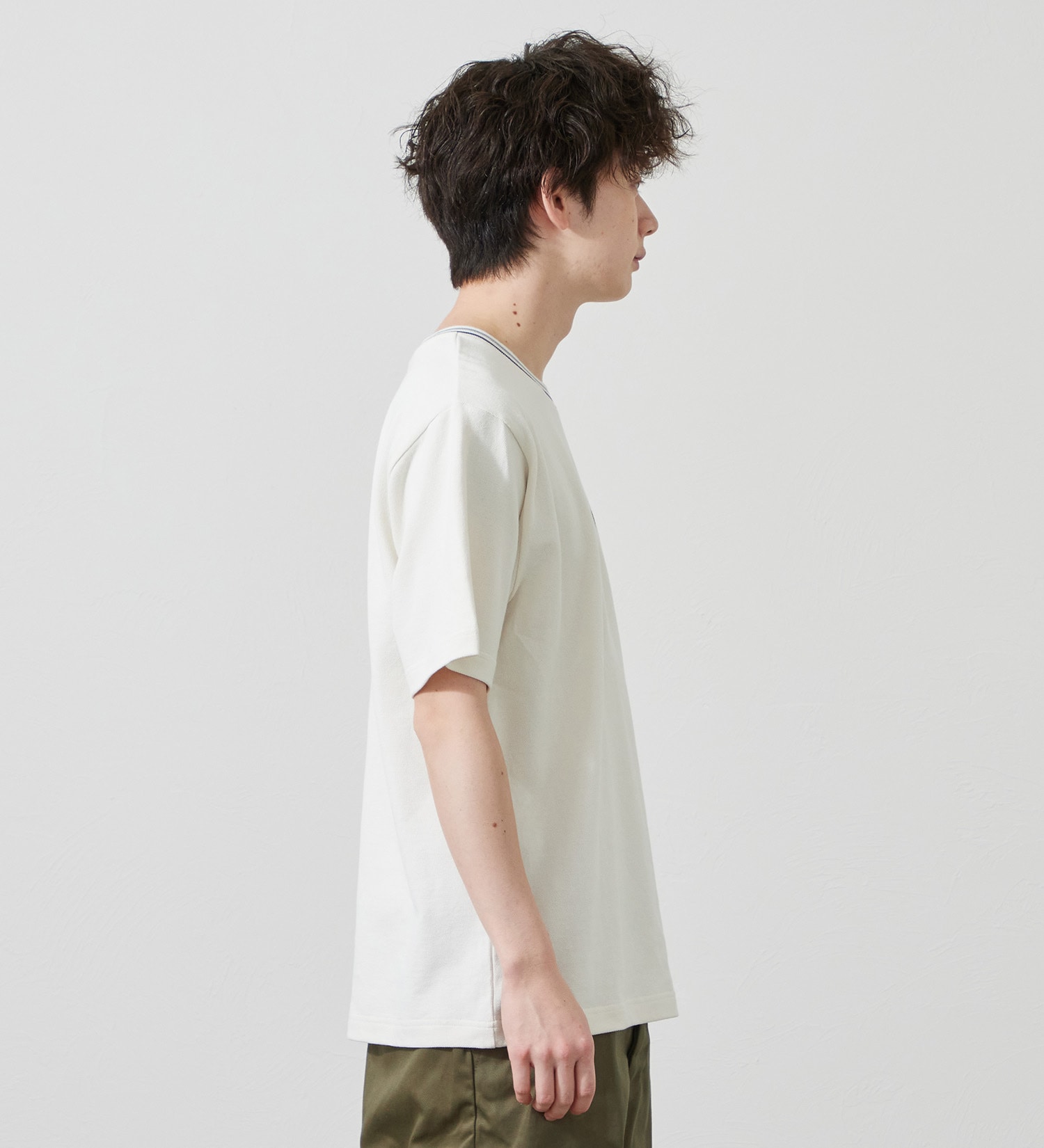 Lee(リー)のラインリブTシャツ カノコ素材|トップス/Tシャツ/カットソー/メンズ|ホワイト