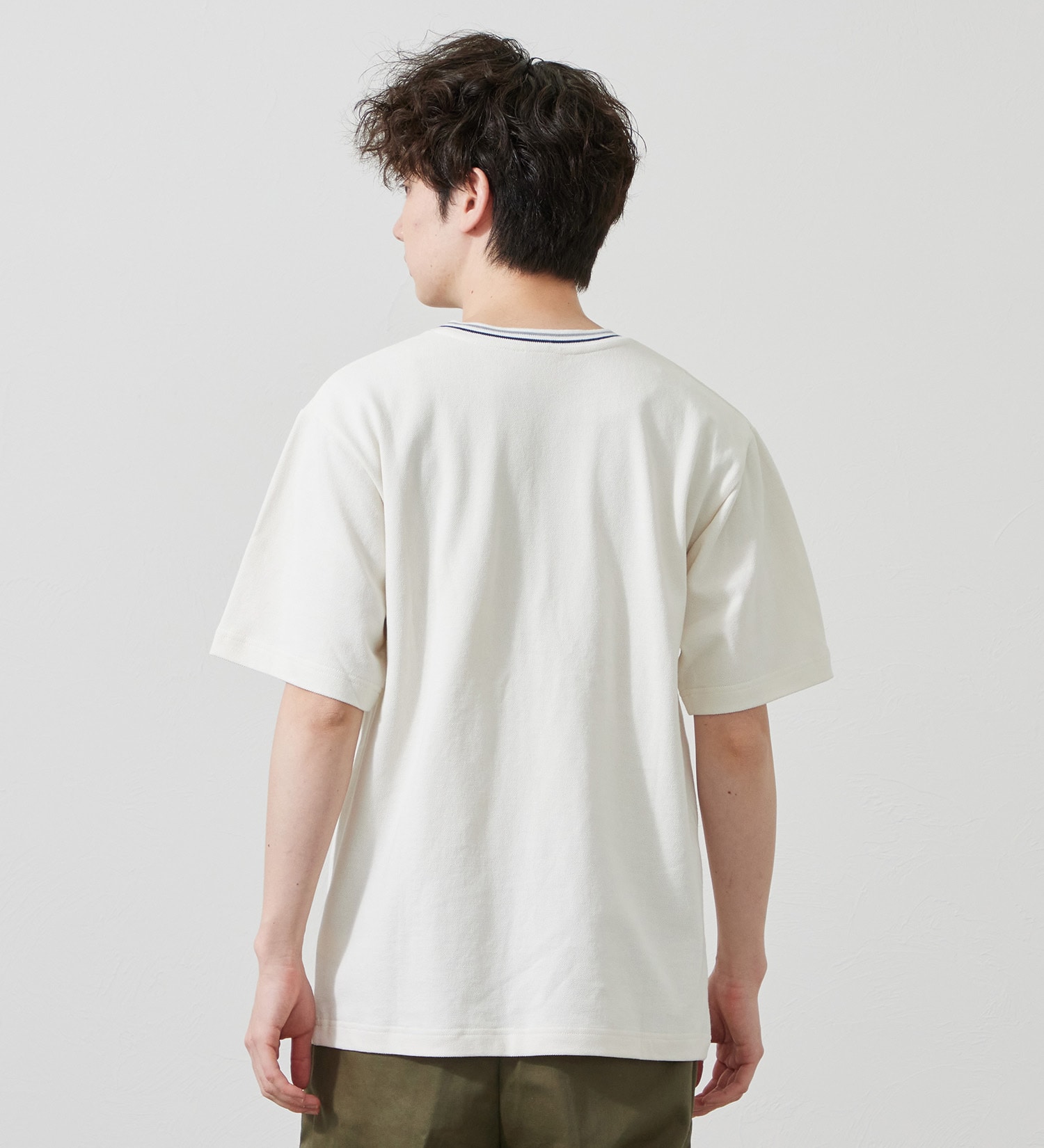 Lee(リー)のラインリブTシャツ カノコ素材|トップス/Tシャツ/カットソー/メンズ|ホワイト