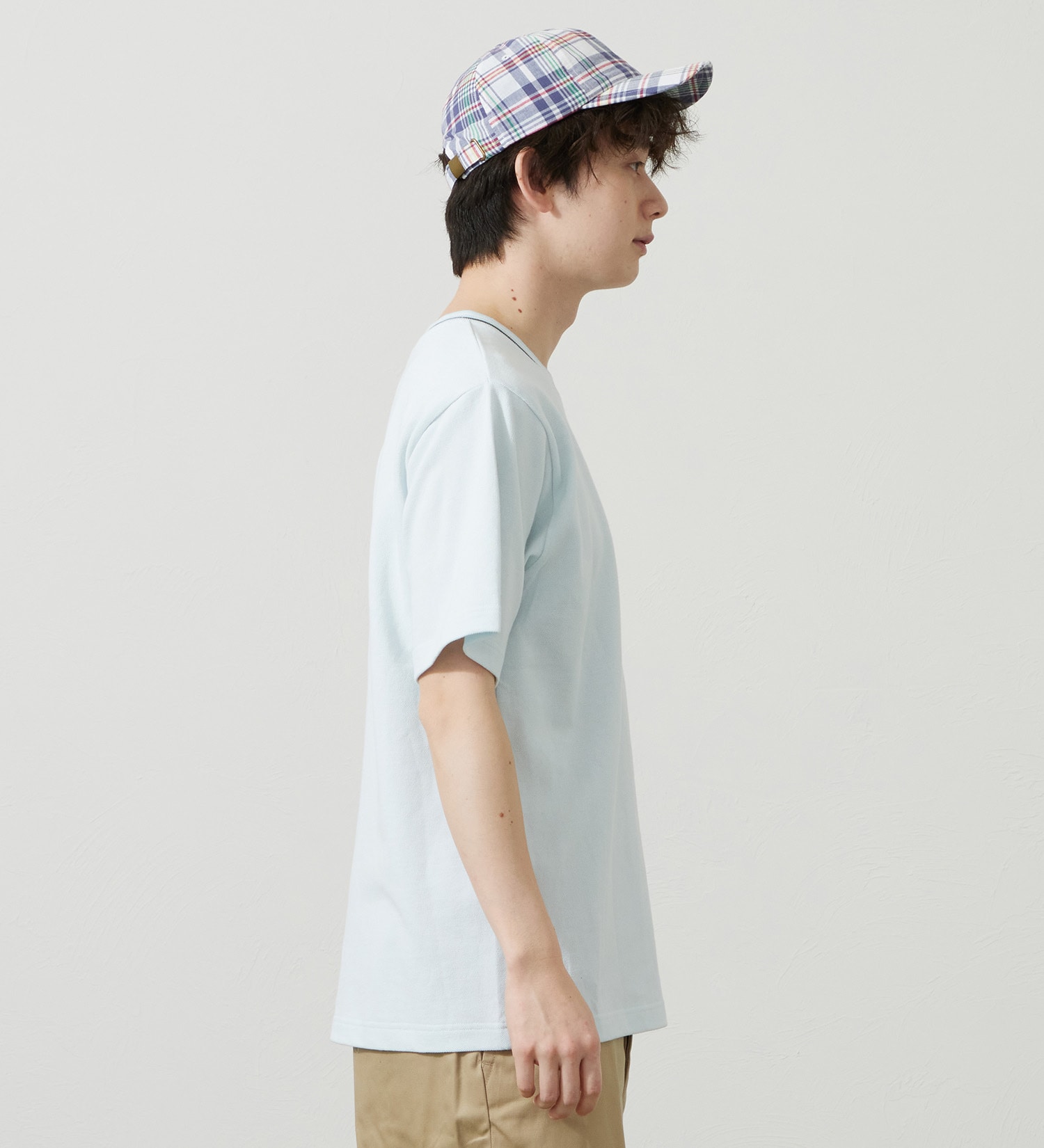 Lee(リー)のラインリブTシャツ カノコ素材|トップス/Tシャツ/カットソー/メンズ|ブルー