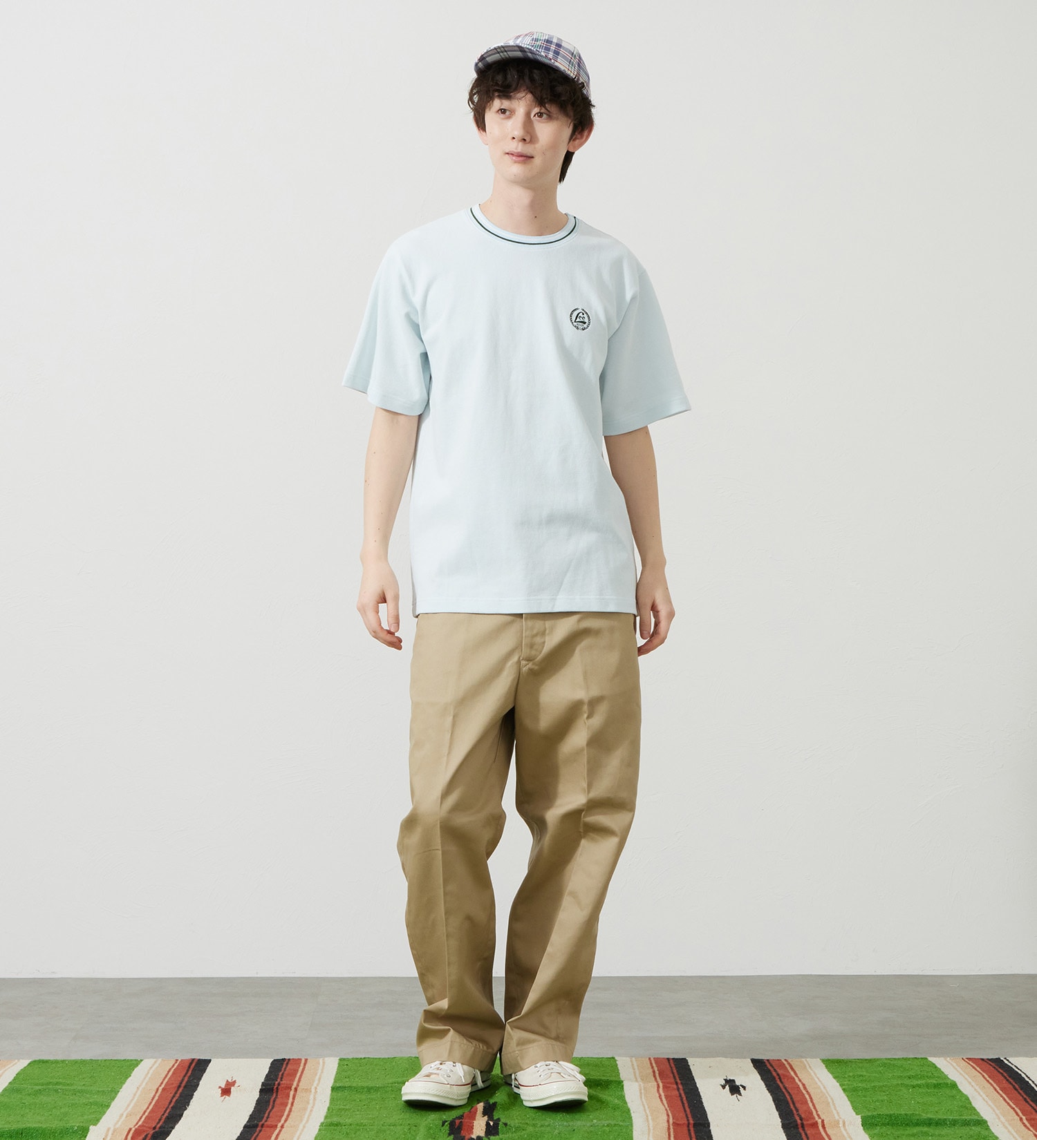 Lee(リー)のラインリブTシャツ カノコ素材|トップス/Tシャツ/カットソー/メンズ|ブルー