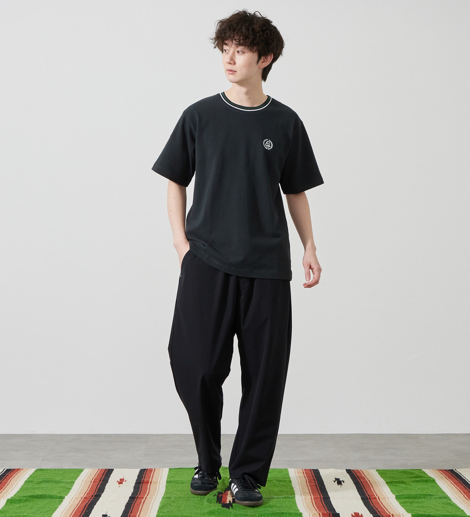 Lee(リー)のラインリブTシャツ カノコ素材|トップス/Tシャツ/カットソー/メンズ|ブラック