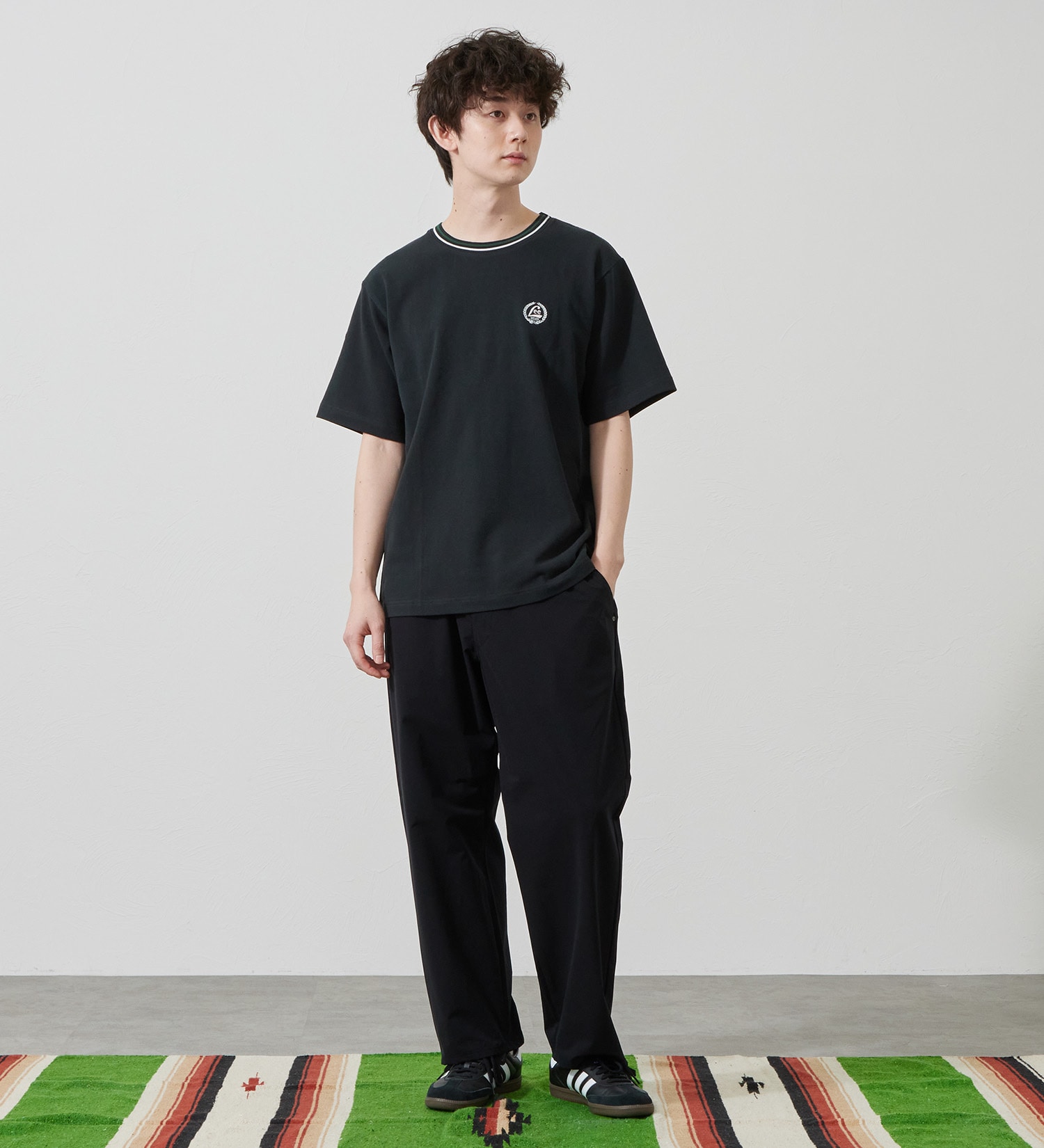 Lee(リー)のラインリブTシャツ カノコ素材|トップス/Tシャツ/カットソー/メンズ|ブラック