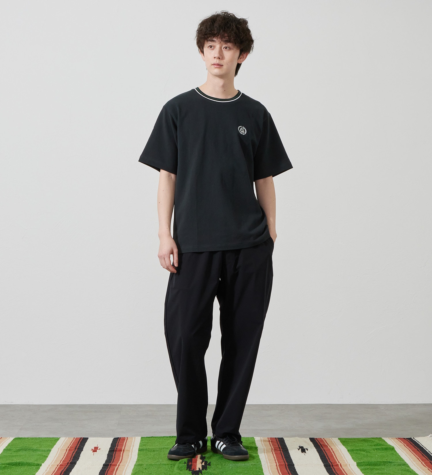 Lee(リー)のラインリブTシャツ カノコ素材|トップス/Tシャツ/カットソー/メンズ|ブラック