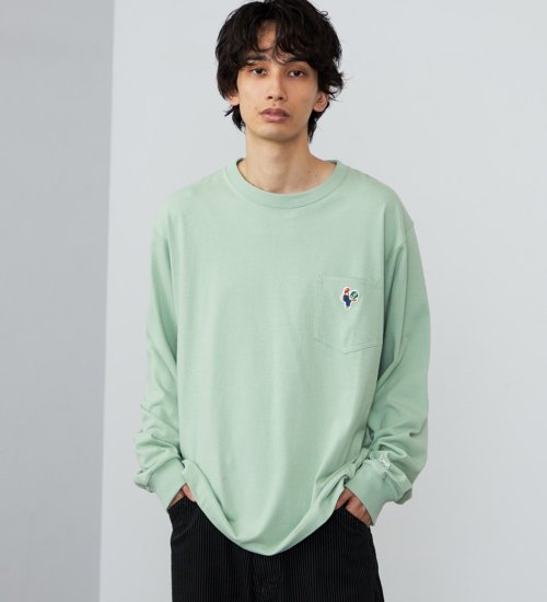 Lee(リー)のワッペンポケット ロングスリーブTシャツ|トップス/Tシャツ/カットソー/メンズ|グリーン