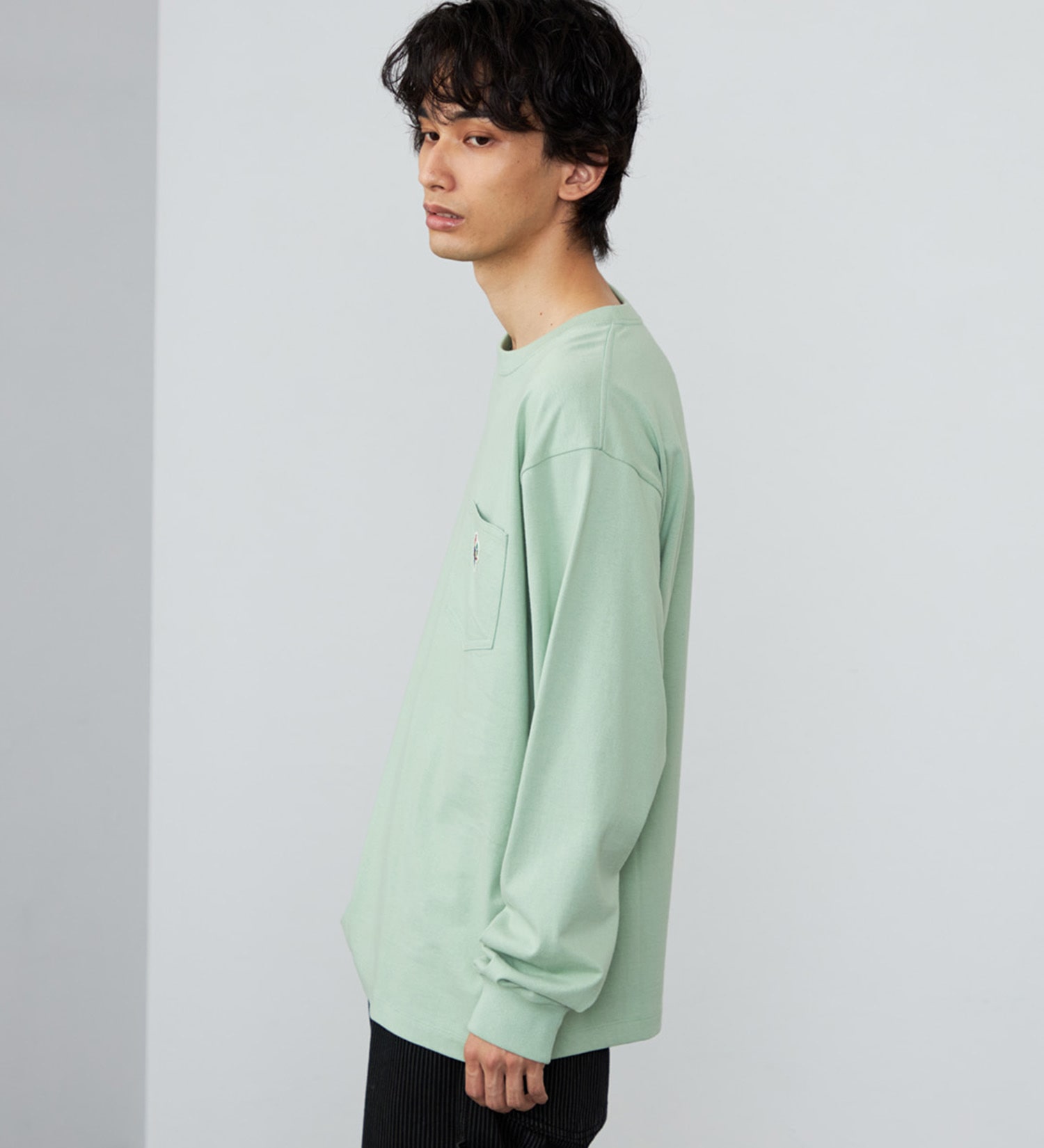 Lee(リー)のワッペンポケット ロングスリーブTシャツ|トップス/Tシャツ/カットソー/メンズ|グリーン