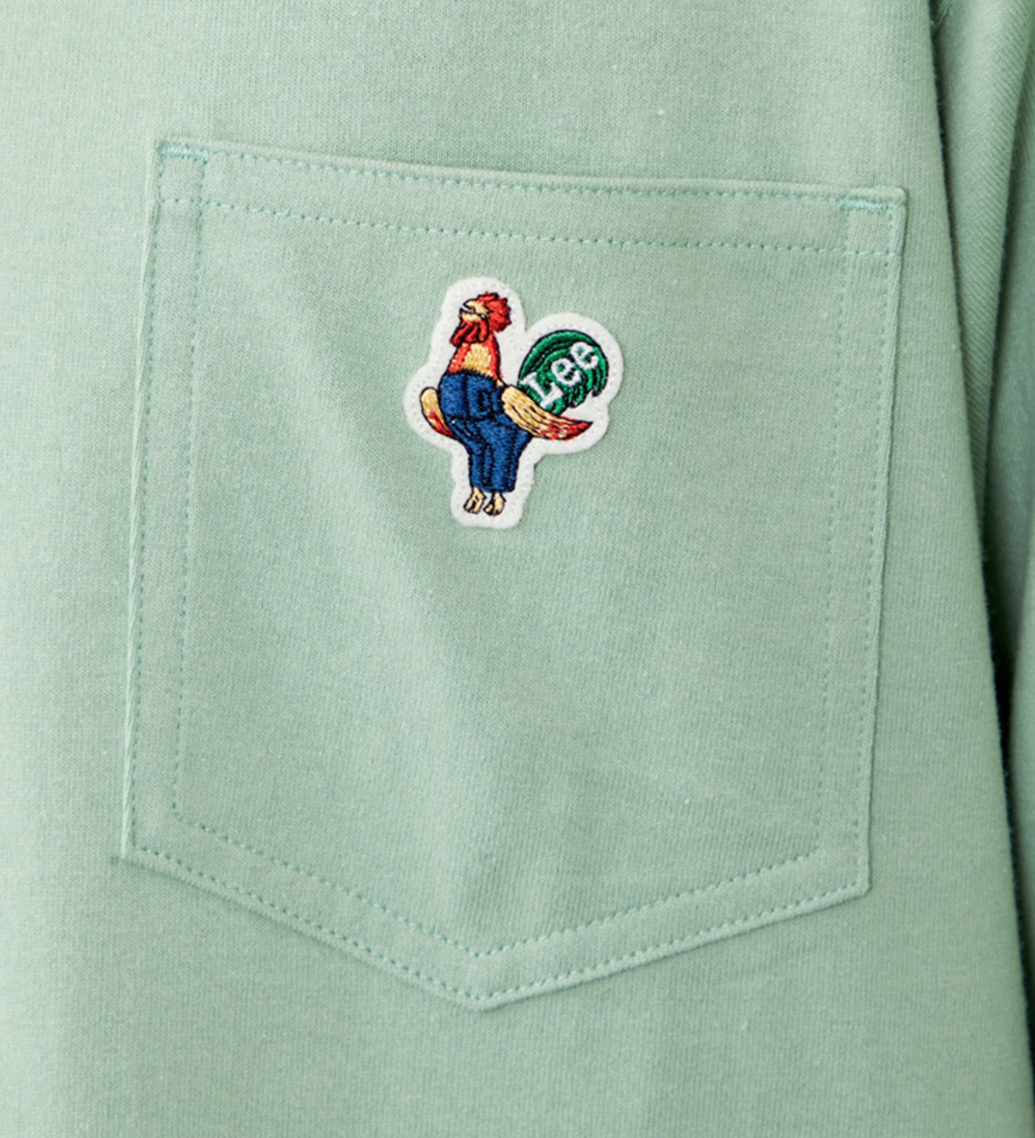 Lee(リー)のワッペンポケット ロングスリーブTシャツ|トップス/Tシャツ/カットソー/メンズ|グリーン