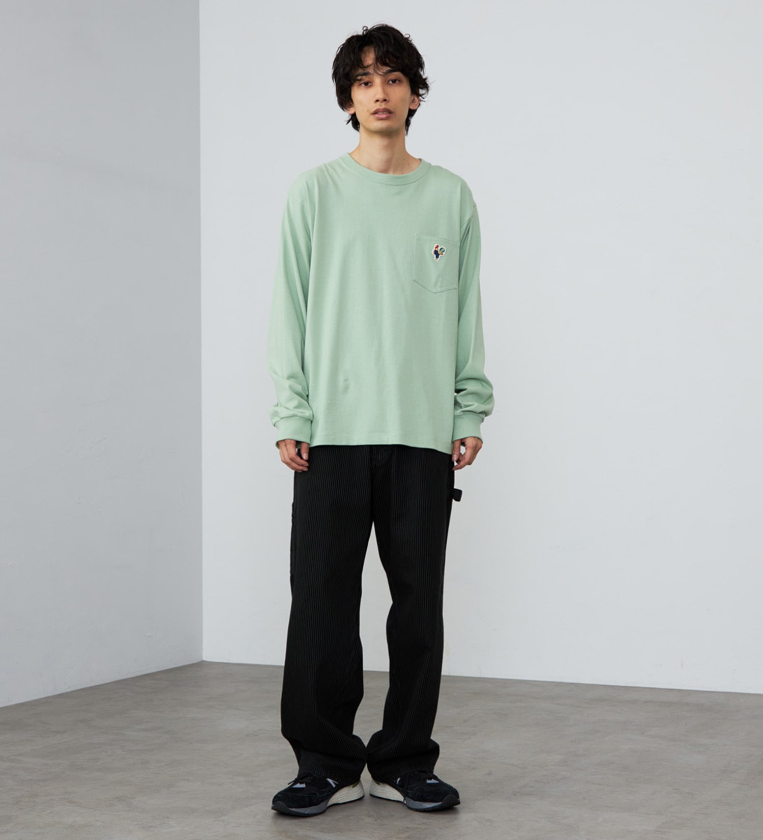 Lee(リー)のワッペンポケット ロングスリーブTシャツ|トップス/Tシャツ/カットソー/メンズ|グリーン