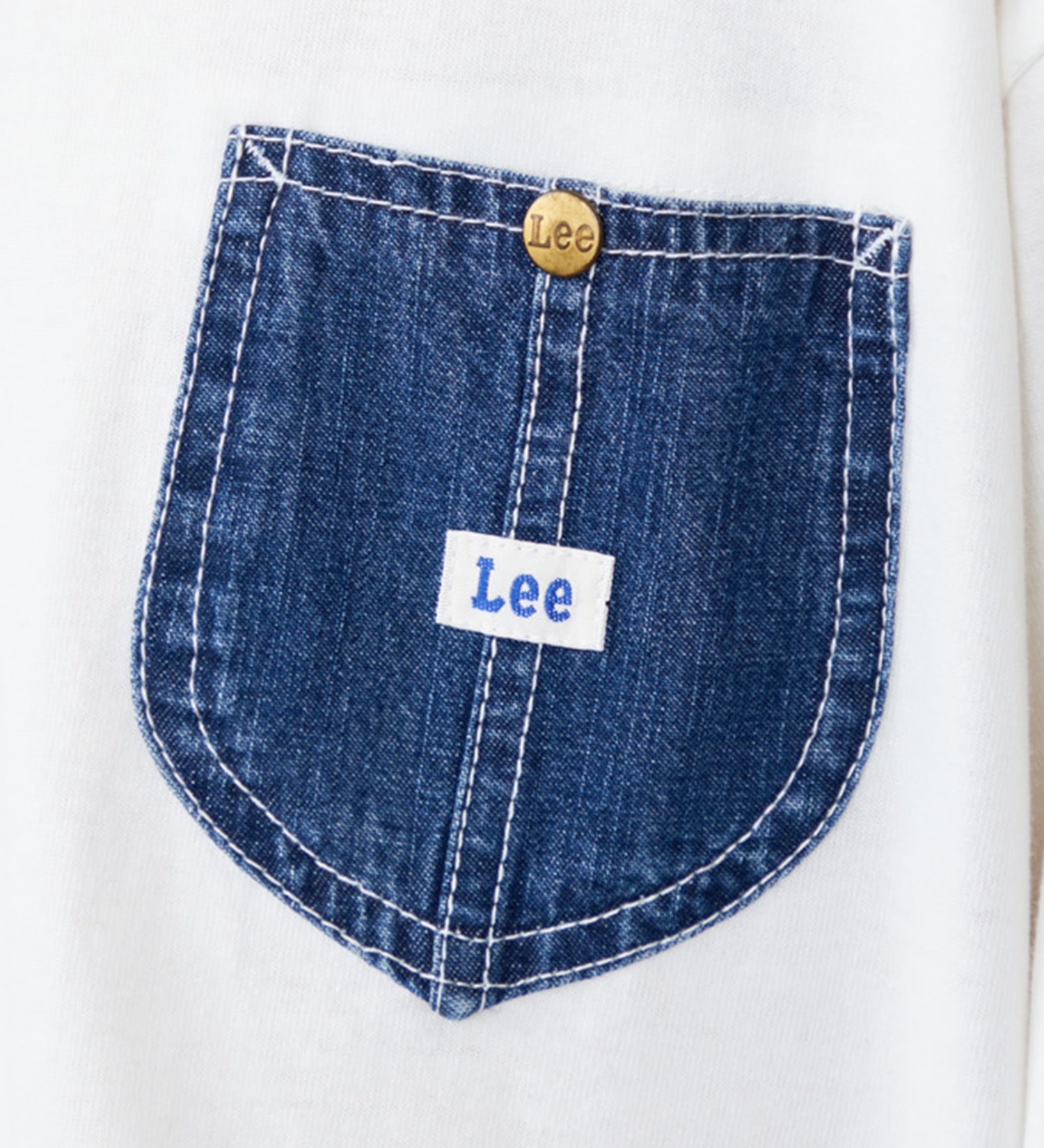 Lee(リー)のデニムポケット ロングスリーブTシャツ【ロングセラー】|トップス/Tシャツ/カットソー/メンズ|ホワイト
