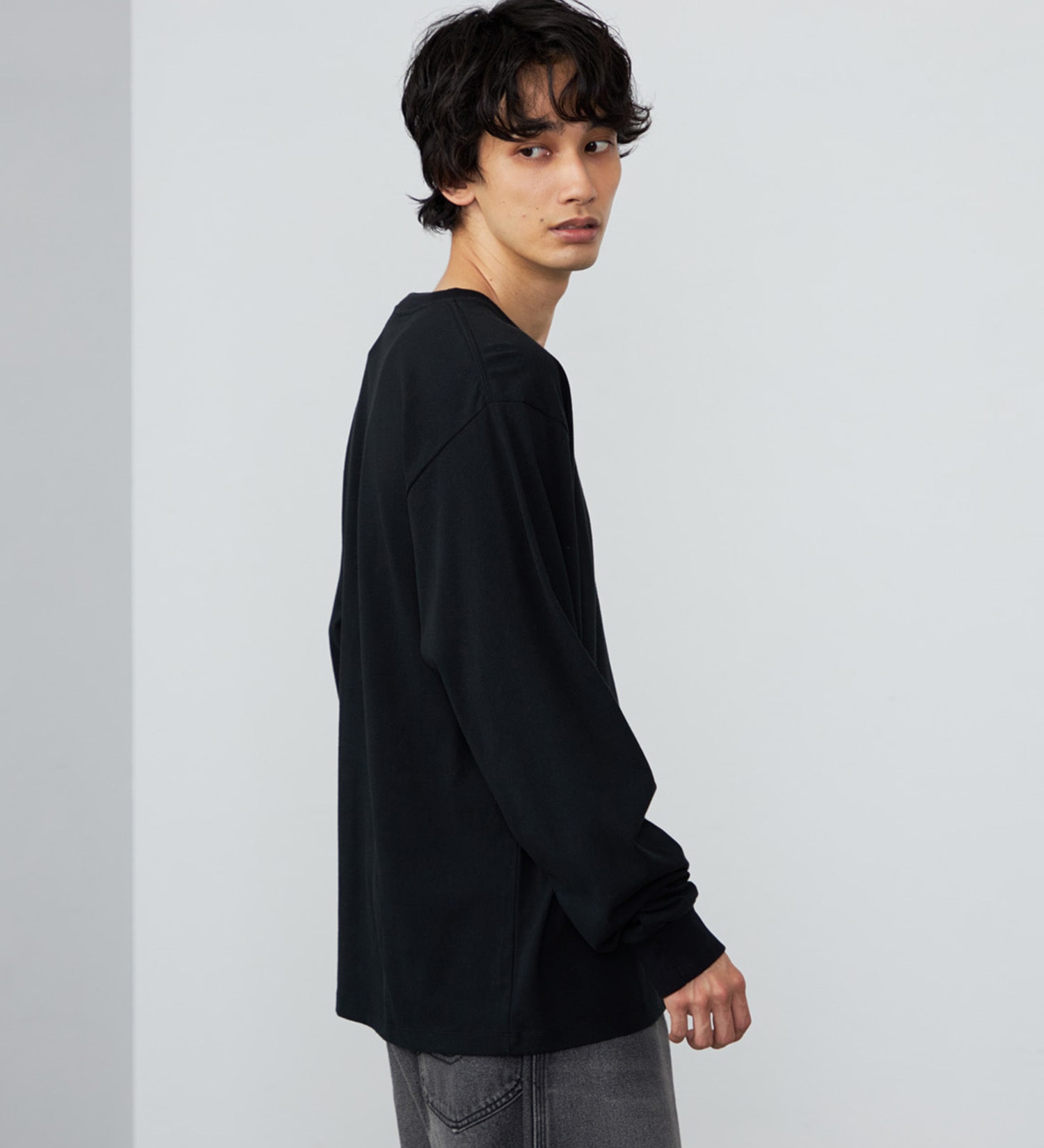 Lee(リー)のデニムポケット ロングスリーブTシャツ【ロングセラー】|トップス/Tシャツ/カットソー/メンズ|ブラック