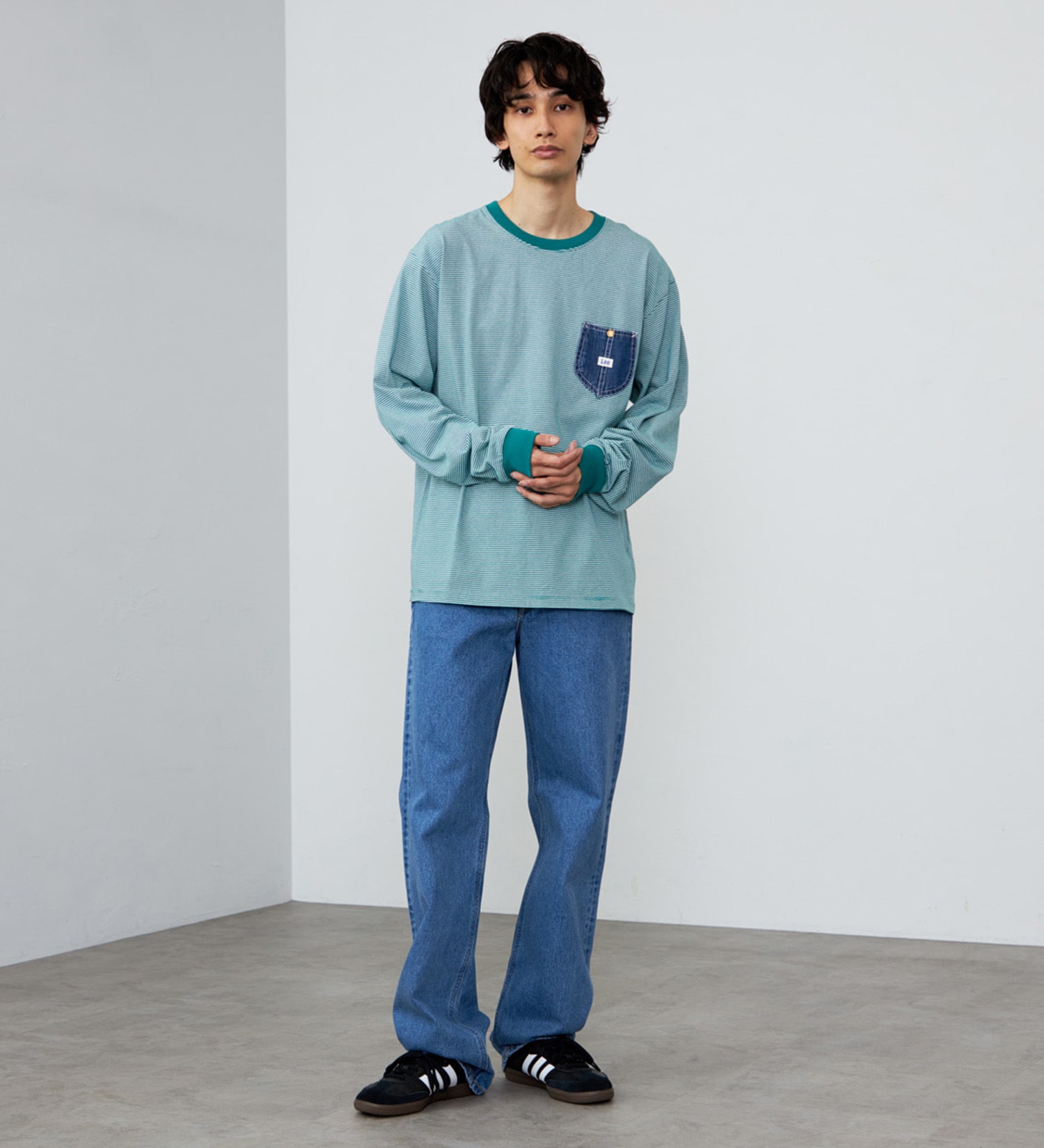 Lee(リー)のデニムポケット ロングスリーブTシャツ【ロングセラー】|トップス/Tシャツ/カットソー/メンズ|グリーン