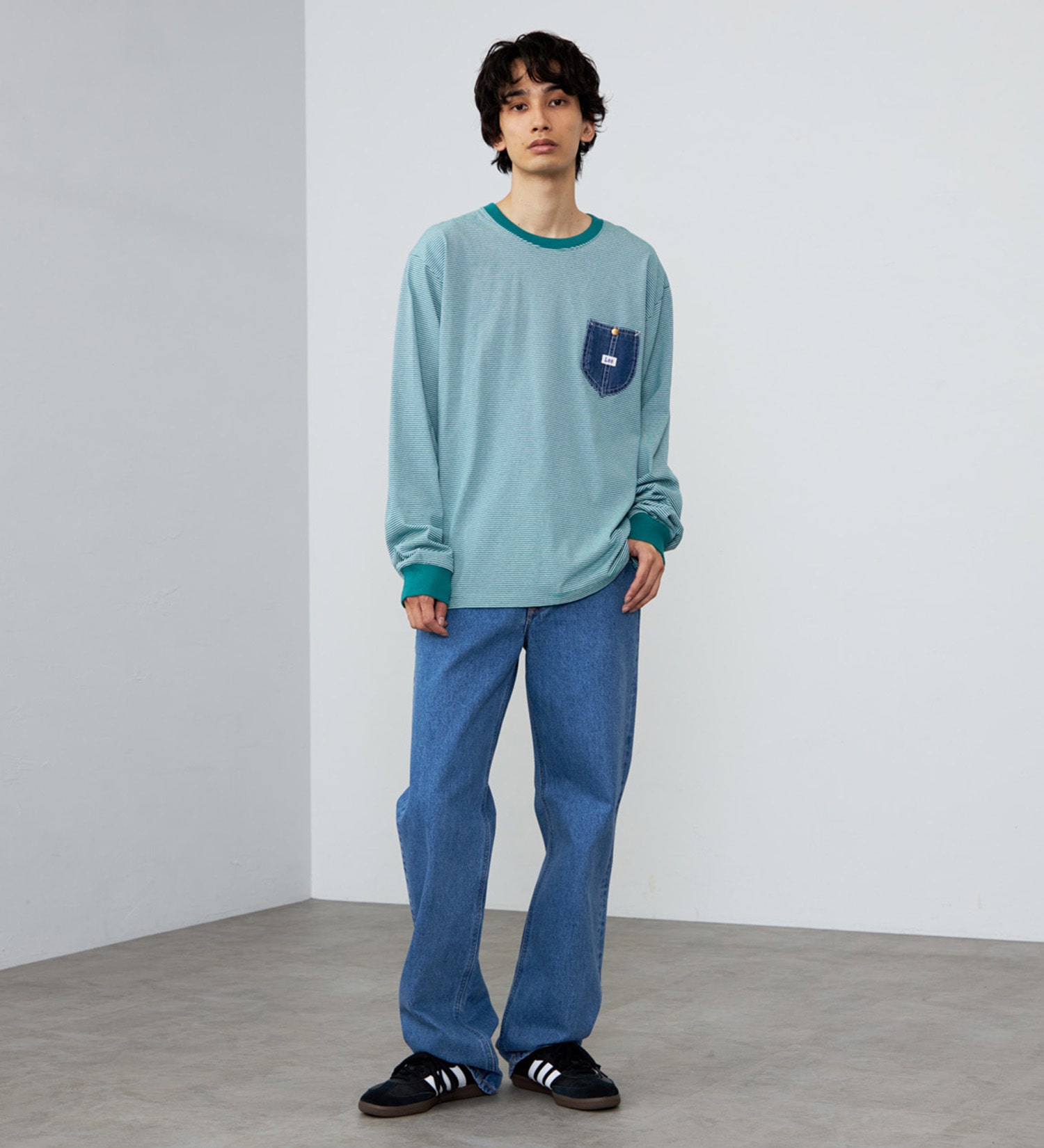 Lee(リー)のデニムポケット ロングスリーブTシャツ【ロングセラー】|トップス/Tシャツ/カットソー/メンズ|グリーン