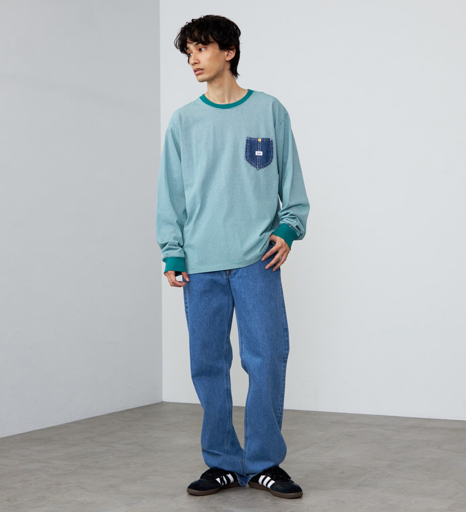 Lee(リー)のデニムポケット ロングスリーブTシャツ【ロングセラー】|トップス/Tシャツ/カットソー/メンズ|グリーン