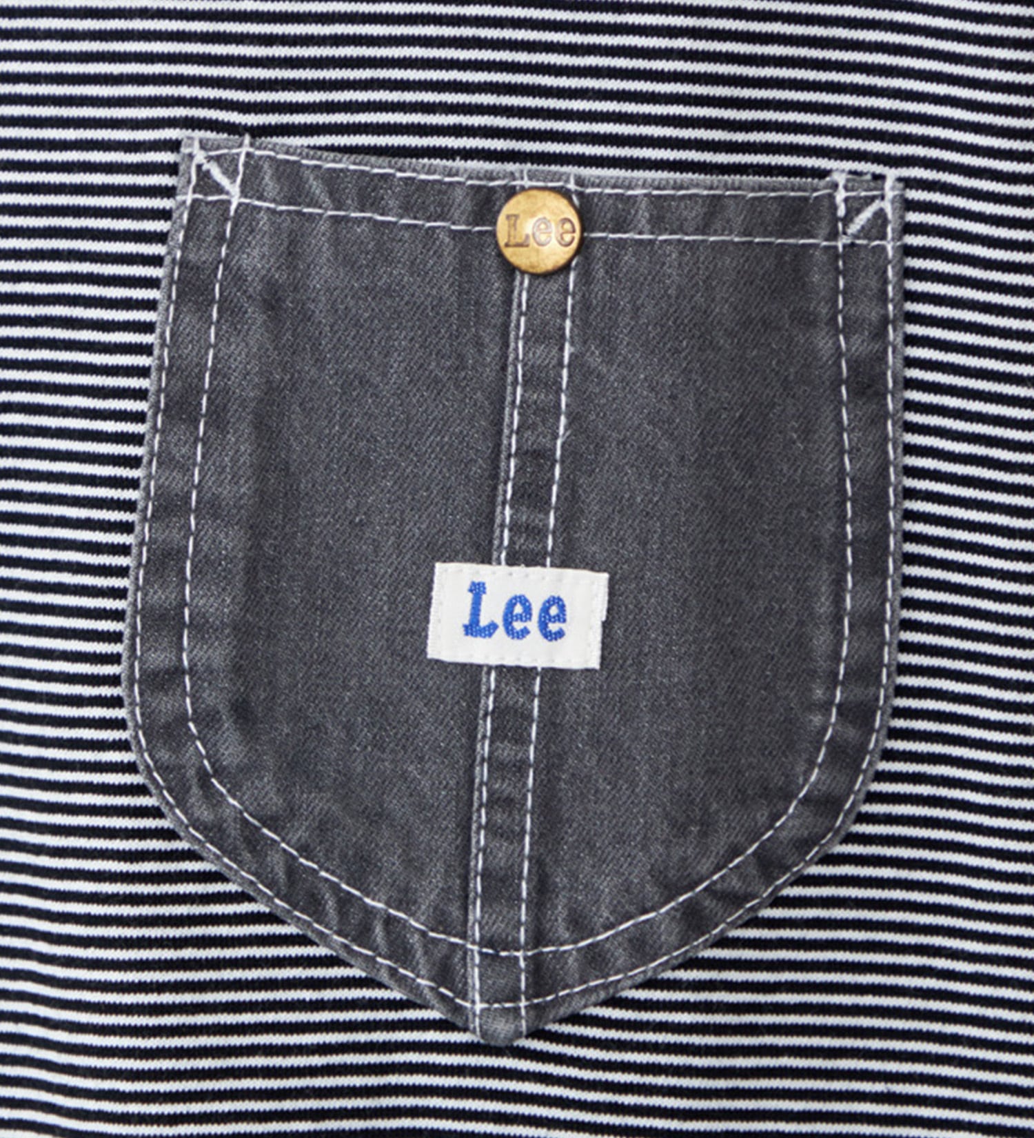 Lee(リー)のデニムポケット ロングスリーブTシャツ【ロングセラー】|トップス/Tシャツ/カットソー/メンズ|ホワイトxブラック