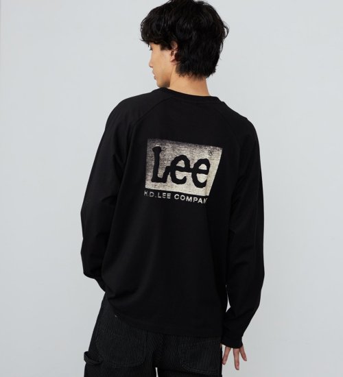 Lee(リー)のLeeロゴバックプリント ロングスリーブTシャツ【ロングセラー】|トップス/Tシャツ/カットソー/メンズ|ブラック
