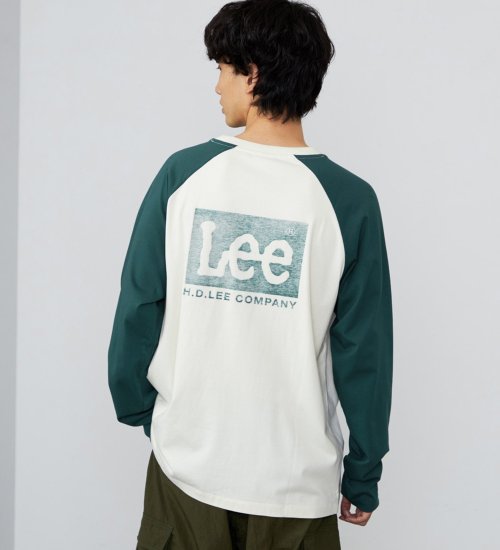 Lee(リー)のLeeロゴバックプリント ロングスリーブTシャツ【ロングセラー】|トップス/Tシャツ/カットソー/メンズ|グリーン
