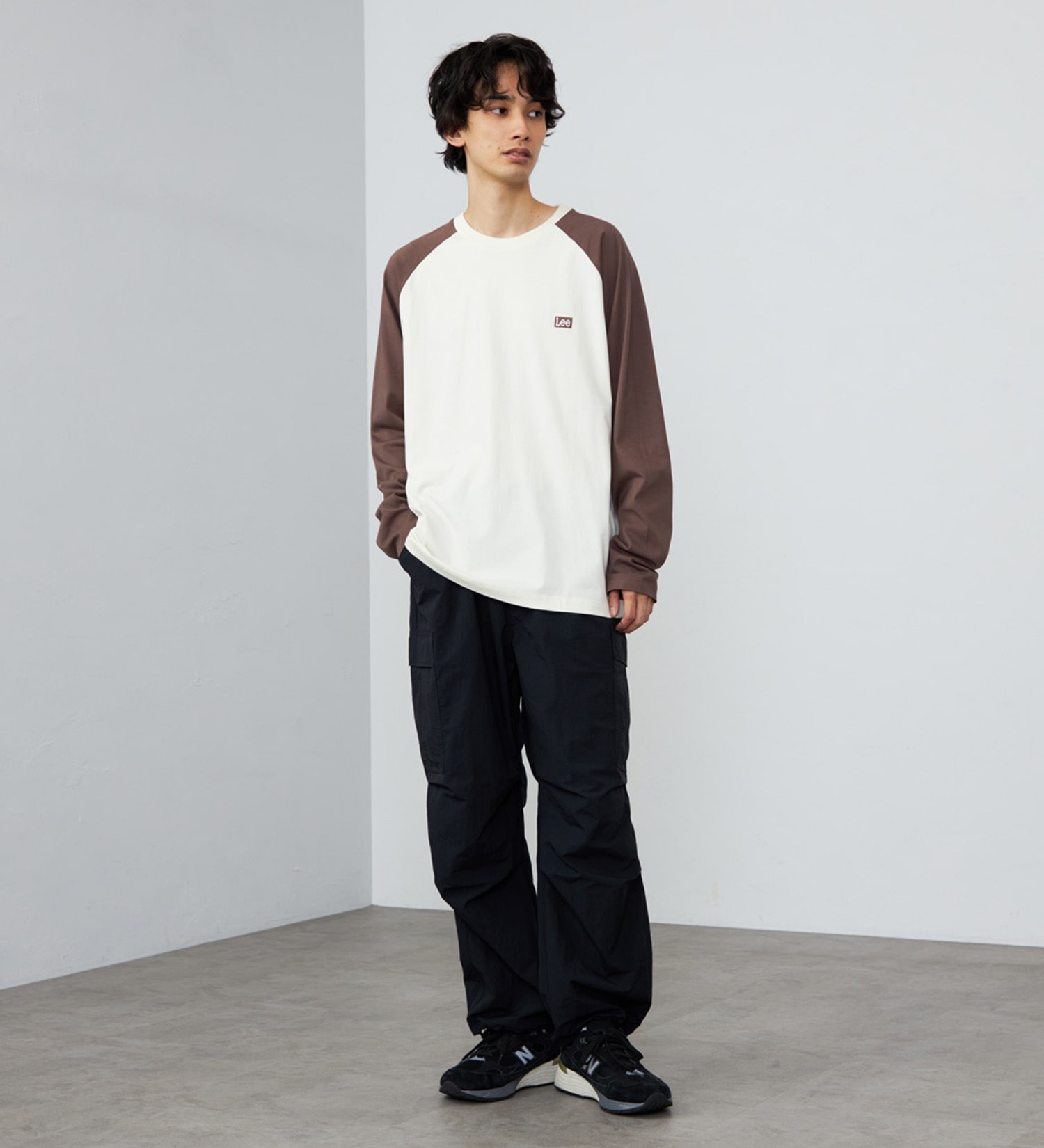 Lee(リー)のLeeロゴバックプリント ロングスリーブTシャツ【ロングセラー】|トップス/Tシャツ/カットソー/メンズ|ブラウン