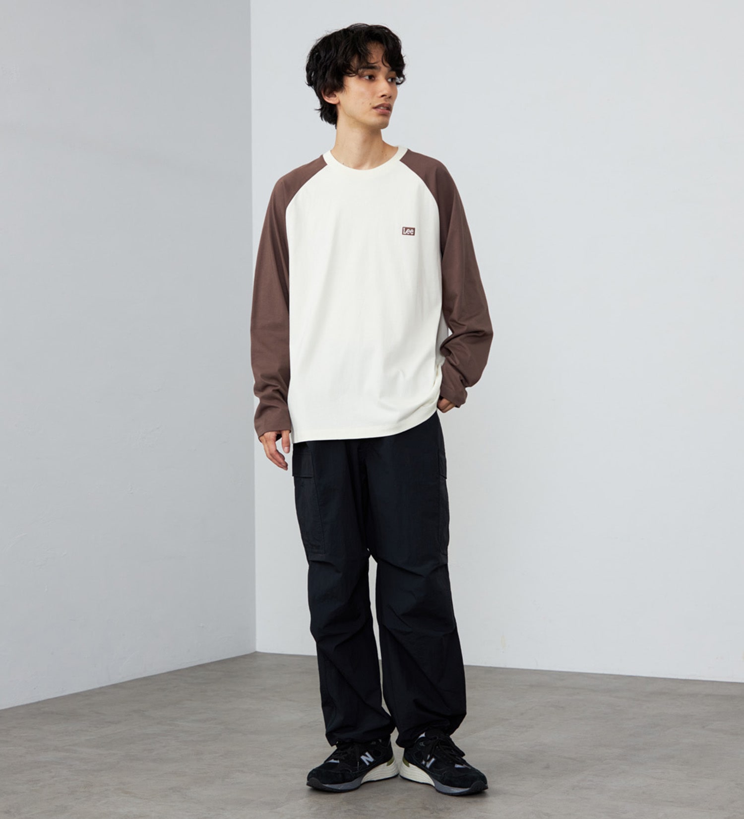 Lee(リー)のLeeロゴバックプリント ロングスリーブTシャツ【ロングセラー】|トップス/Tシャツ/カットソー/メンズ|ブラウン