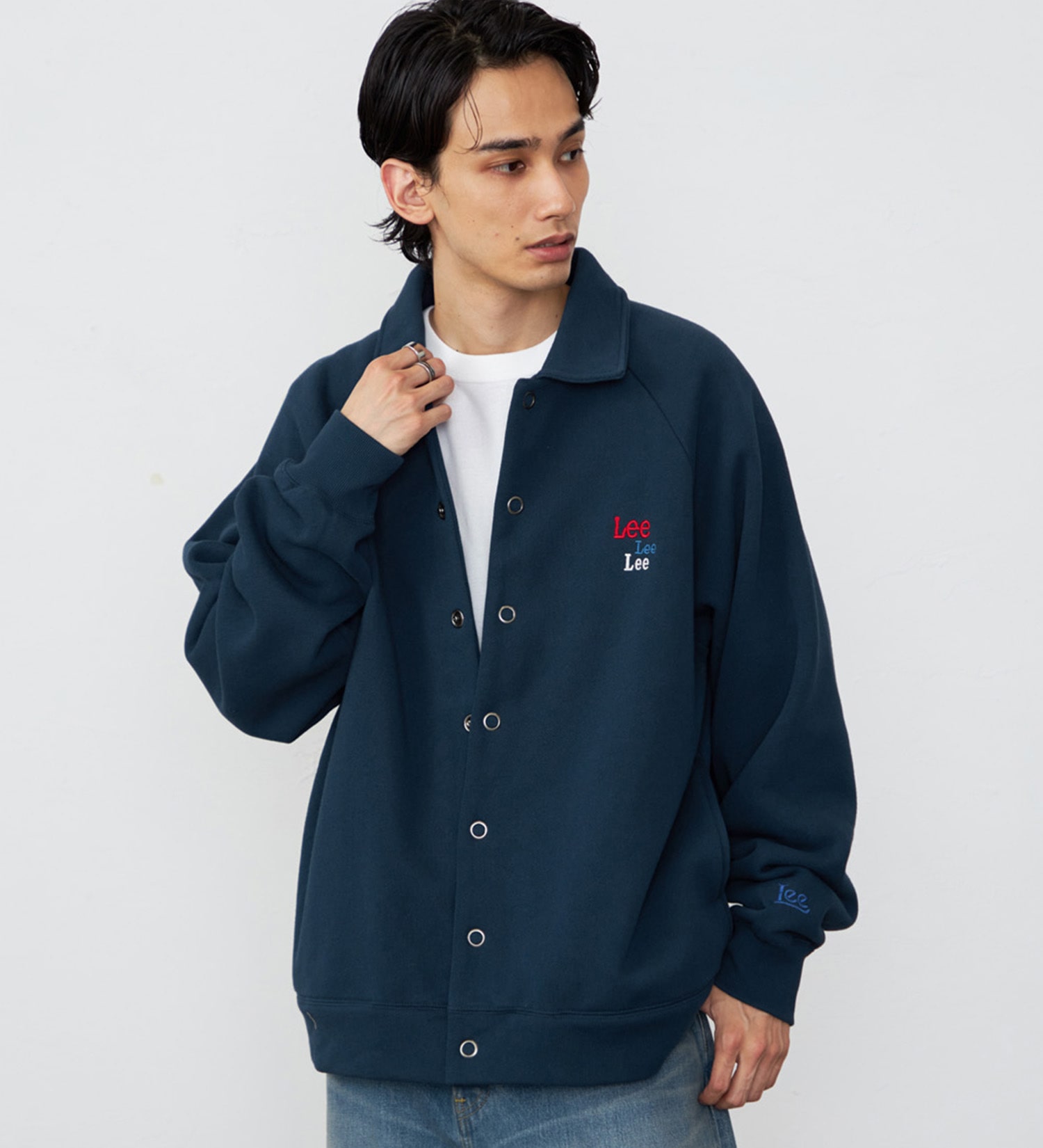 Lee(リー)のスウェットカーディガン 裏起毛|トップス/スウェット/メンズ|ネイビー