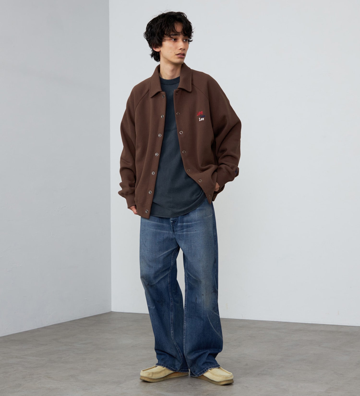 Lee(リー)のスウェットカーディガン 裏起毛|トップス/スウェット/メンズ|ブラウン