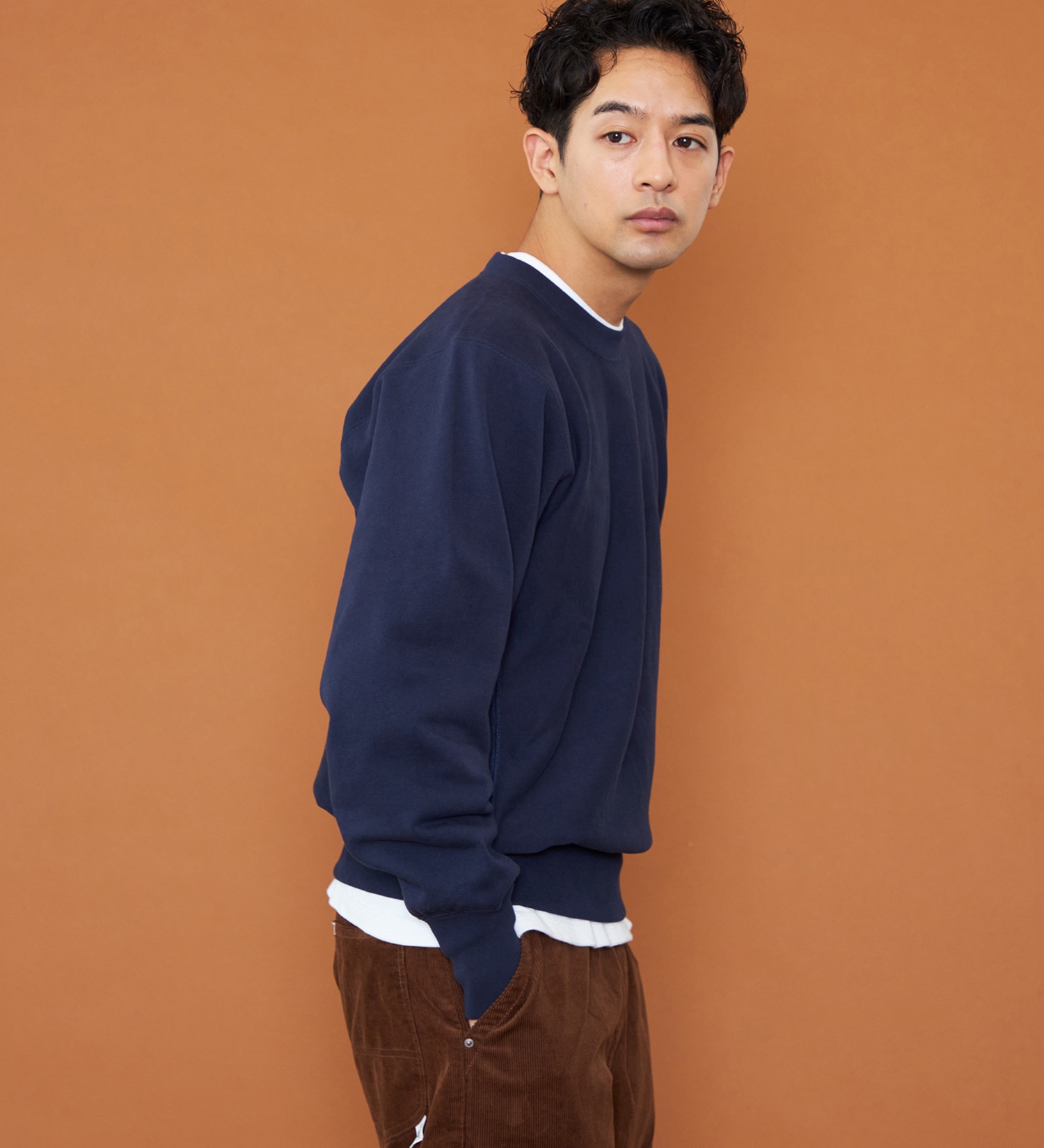 Lee(リー)のBASIC CREW NECK SWEAT/ベーシックスウェット|トップス/スウェット/メンズ|ネイビー