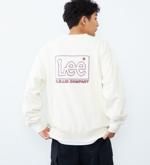 Lee(リー)のLeeロゴ バックエンブロイダリースウェット/刺繍ロゴ|トップス/スウェット/メンズ|オフホワイト