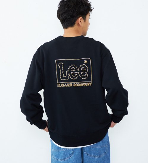 Lee(リー)のLeeロゴ バックエンブロイダリースウェット/刺繍ロゴ|トップス/スウェット/メンズ|ブラック