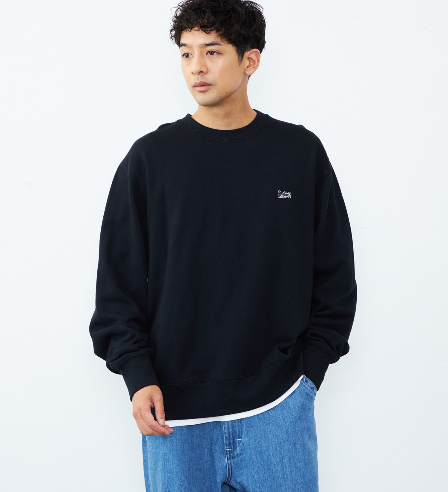 Lee(リー)のLeeロゴ バックエンブロイダリースウェット/刺繍ロゴ|トップス/スウェット/メンズ|ブラック