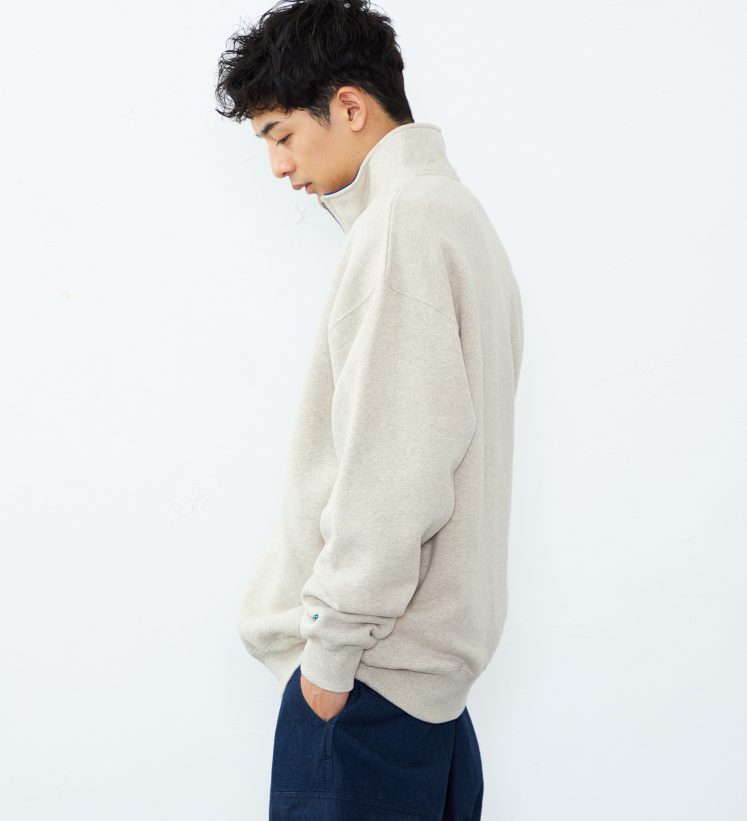 Lee(リー)のハーフジップスウェット 裏起毛|トップス/スウェット/メンズ|ベージュ