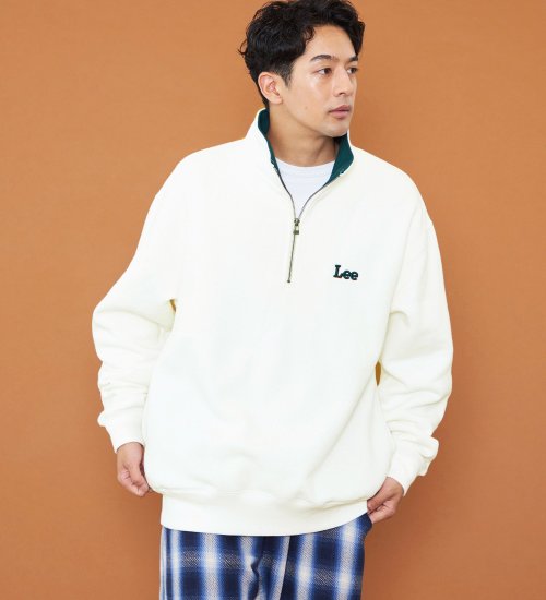 Lee(リー)のハーフジップスウェット 裏起毛|トップス/スウェット/メンズ|オフホワイト