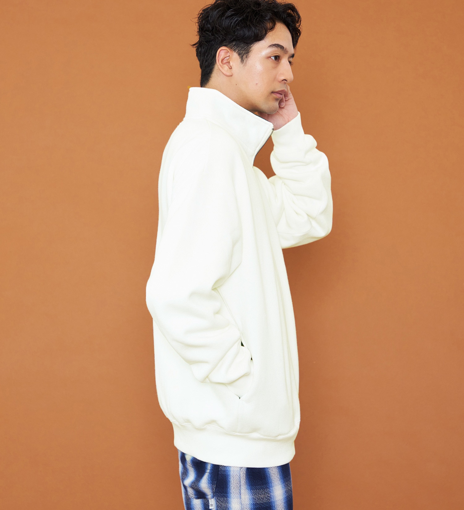 Lee(リー)のハーフジップスウェット 裏起毛|トップス/スウェット/メンズ|オフホワイト