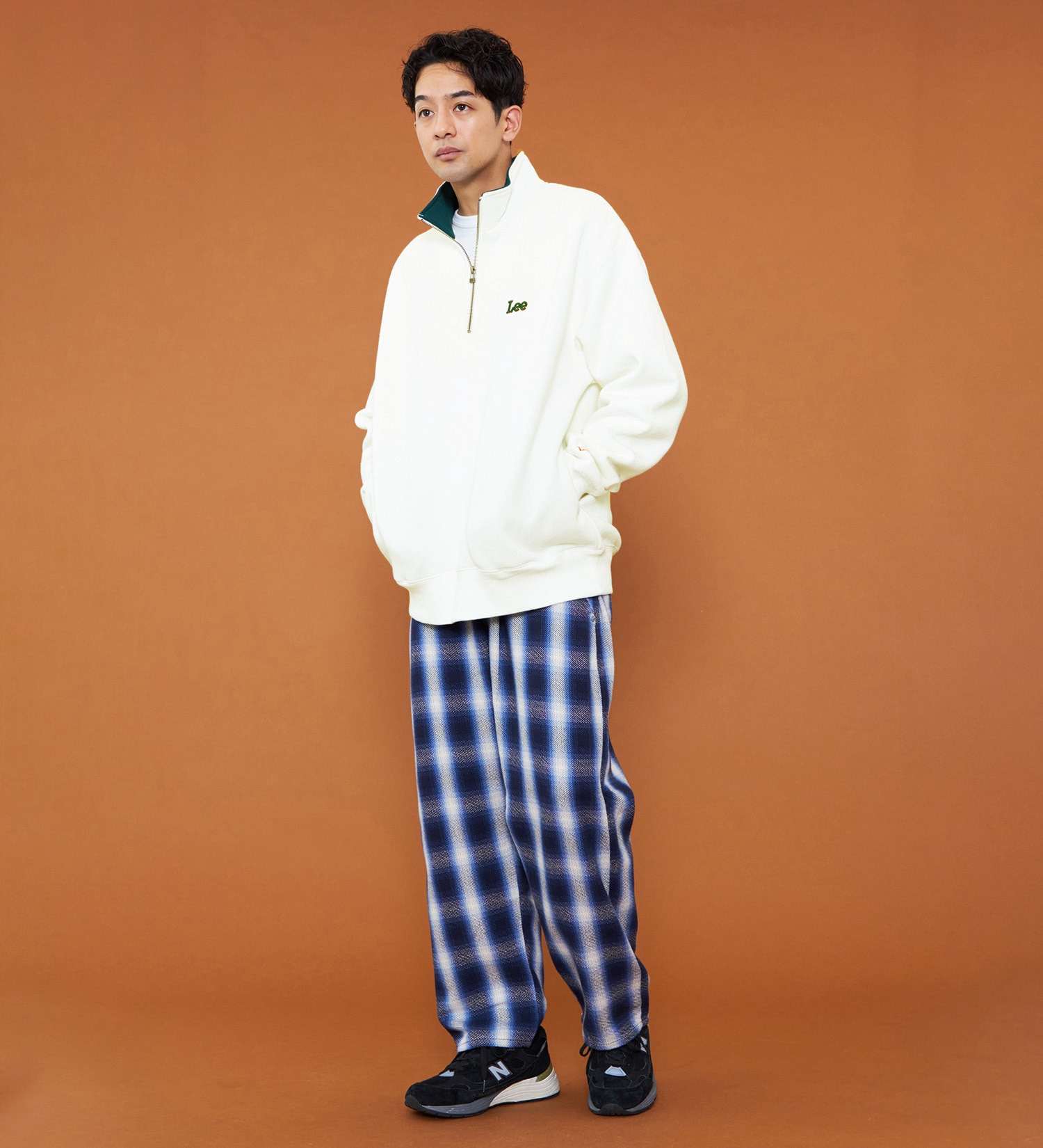 Lee(リー)のハーフジップスウェット 裏起毛|トップス/スウェット/メンズ|オフホワイト