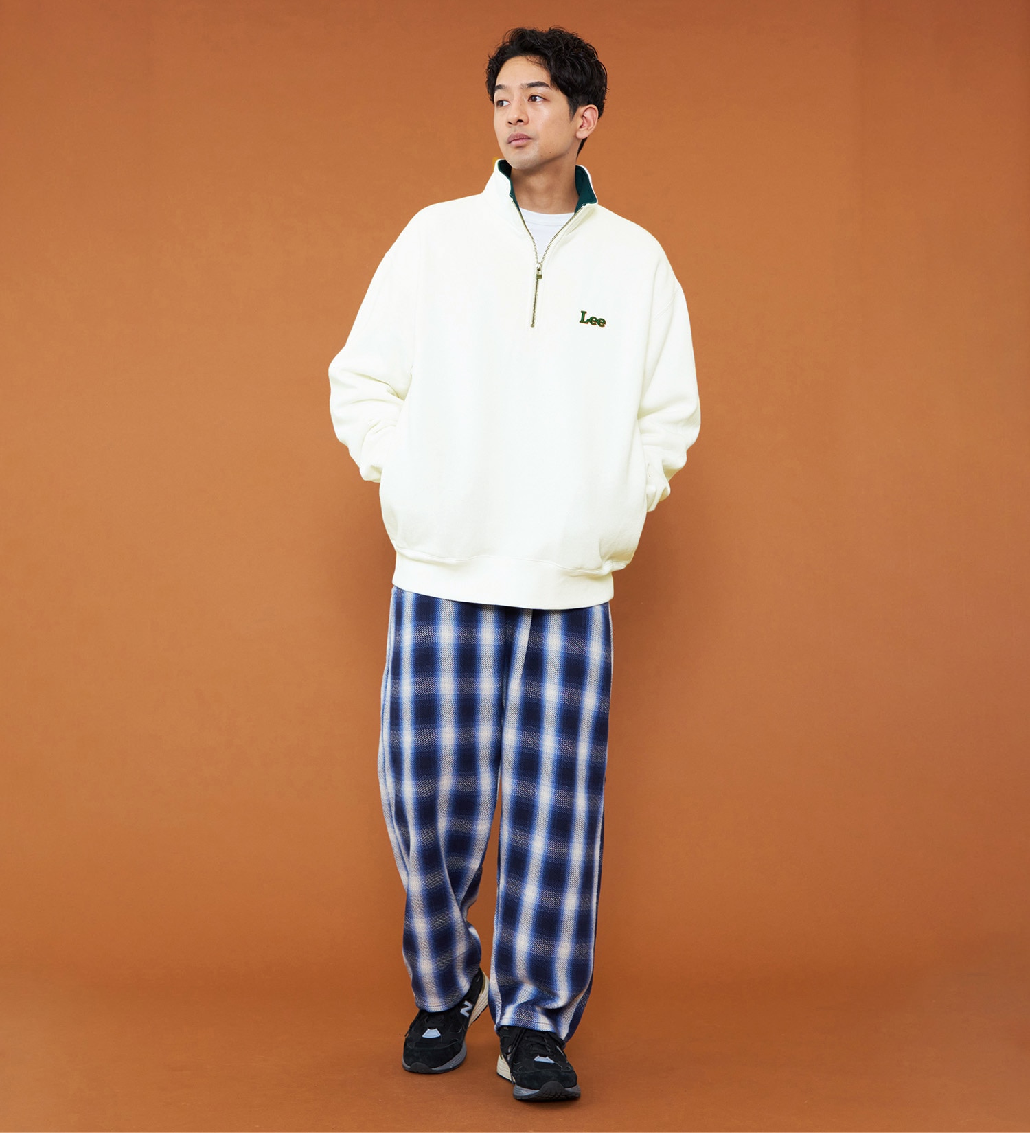 Lee(リー)のハーフジップスウェット 裏起毛|トップス/スウェット/メンズ|オフホワイト
